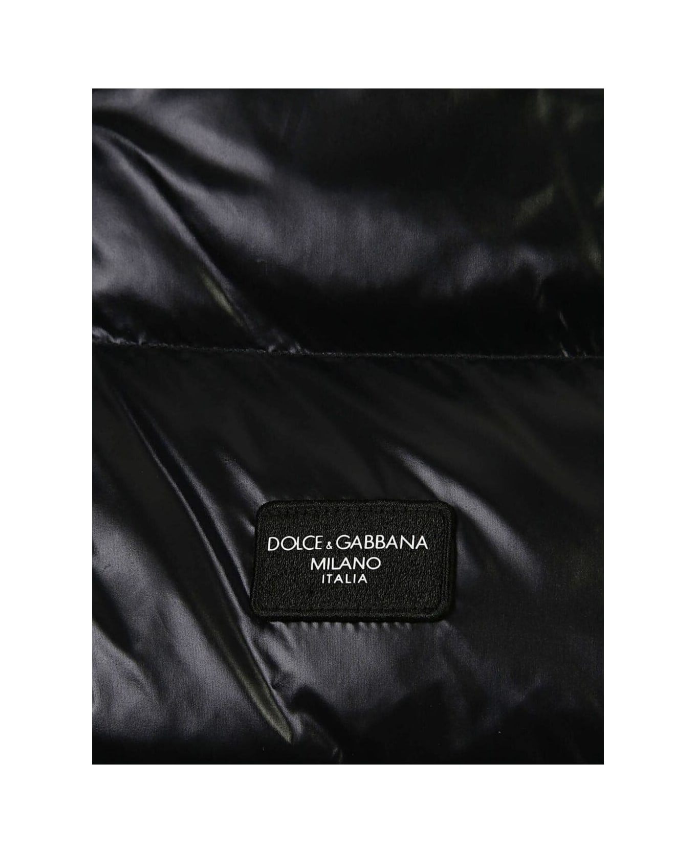 Dolce & Gabbana Logo Plaque Hooded Jacket - Black