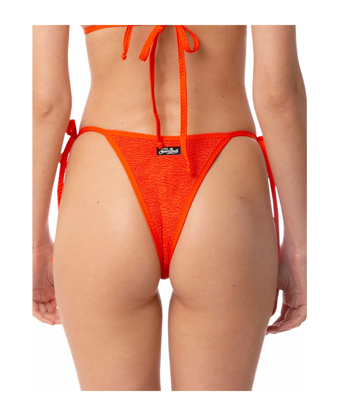 MC2 Saint Barth Woman Orange Crinkle Cheeky Swim Briefs - ORANGE