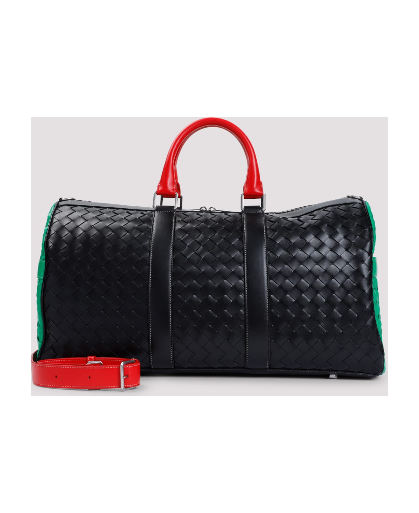 Bottega Veneta Colorblock Duffle - Black Parakeet