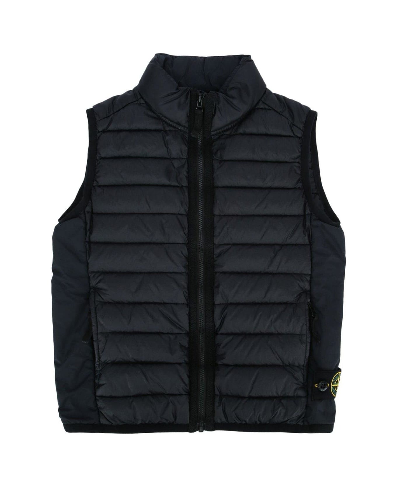Stone Island Junior Zip-up Sleeveless Vest - Blue