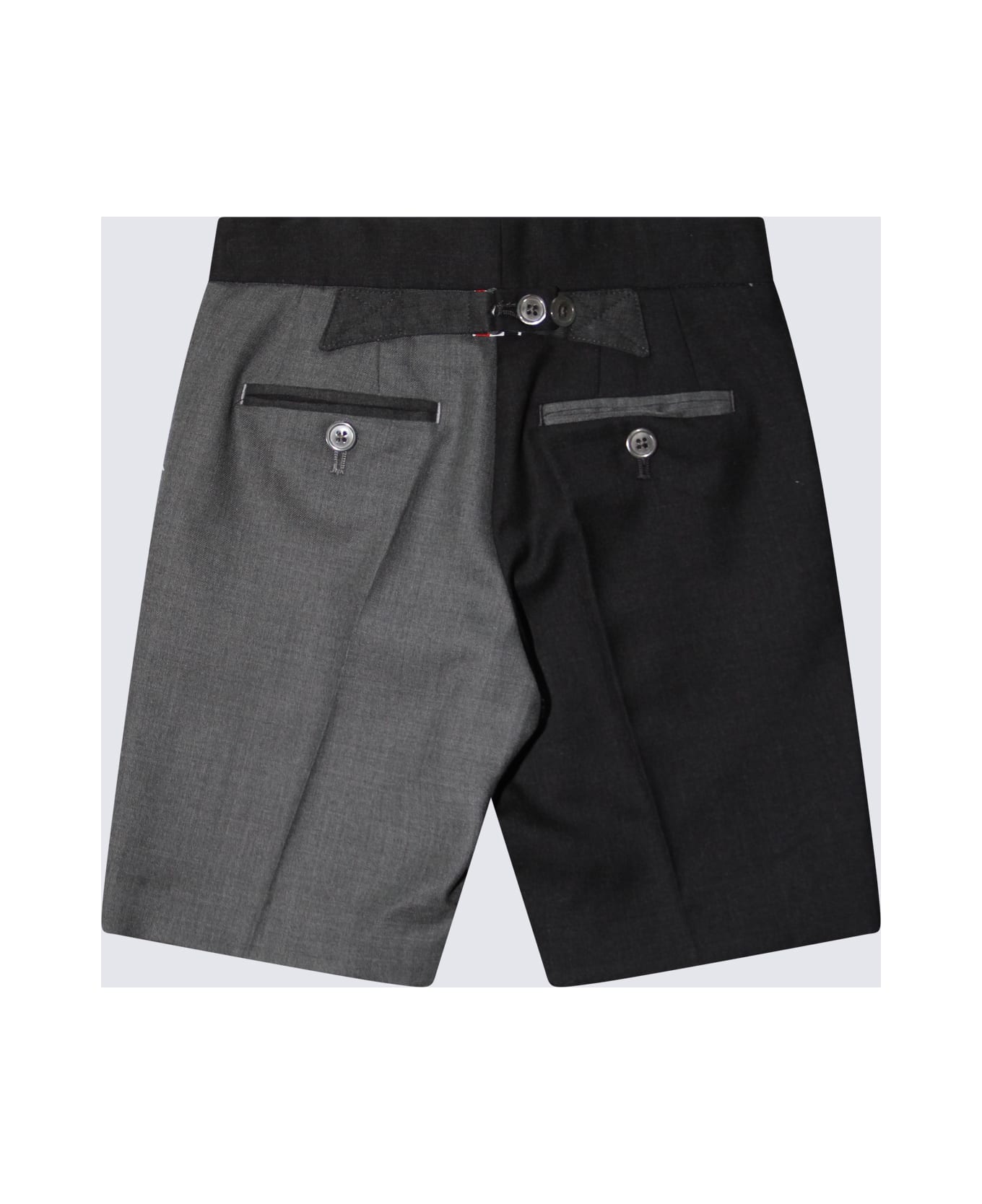 Thom Browne Grey Wool Shorts - Grey ボトムス