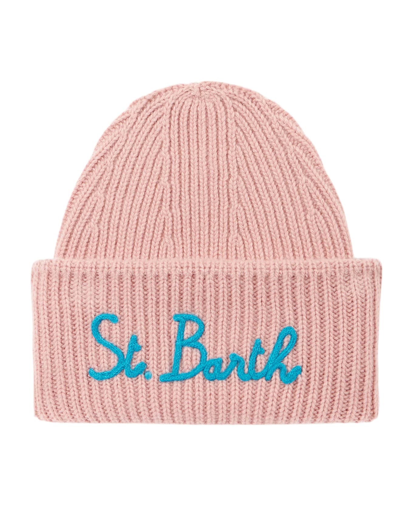 MC2 Saint Barth Woman Knit Beanie With St. Barth Embroidery - PINK