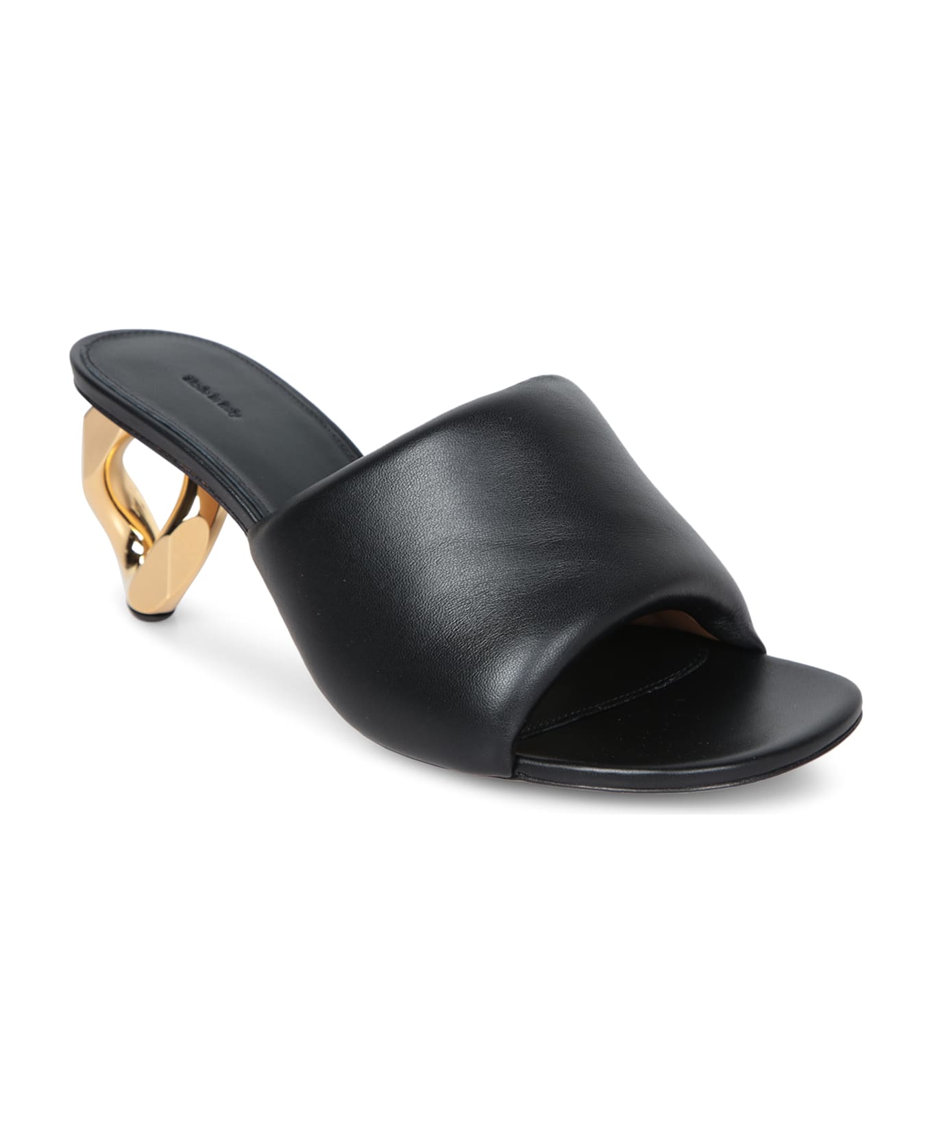 J.W. Anderson Black Chain Heel Mule Sandals