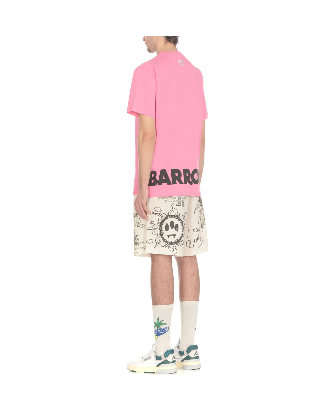 Barrow T-shirt With Logo - Pink Tシャツ