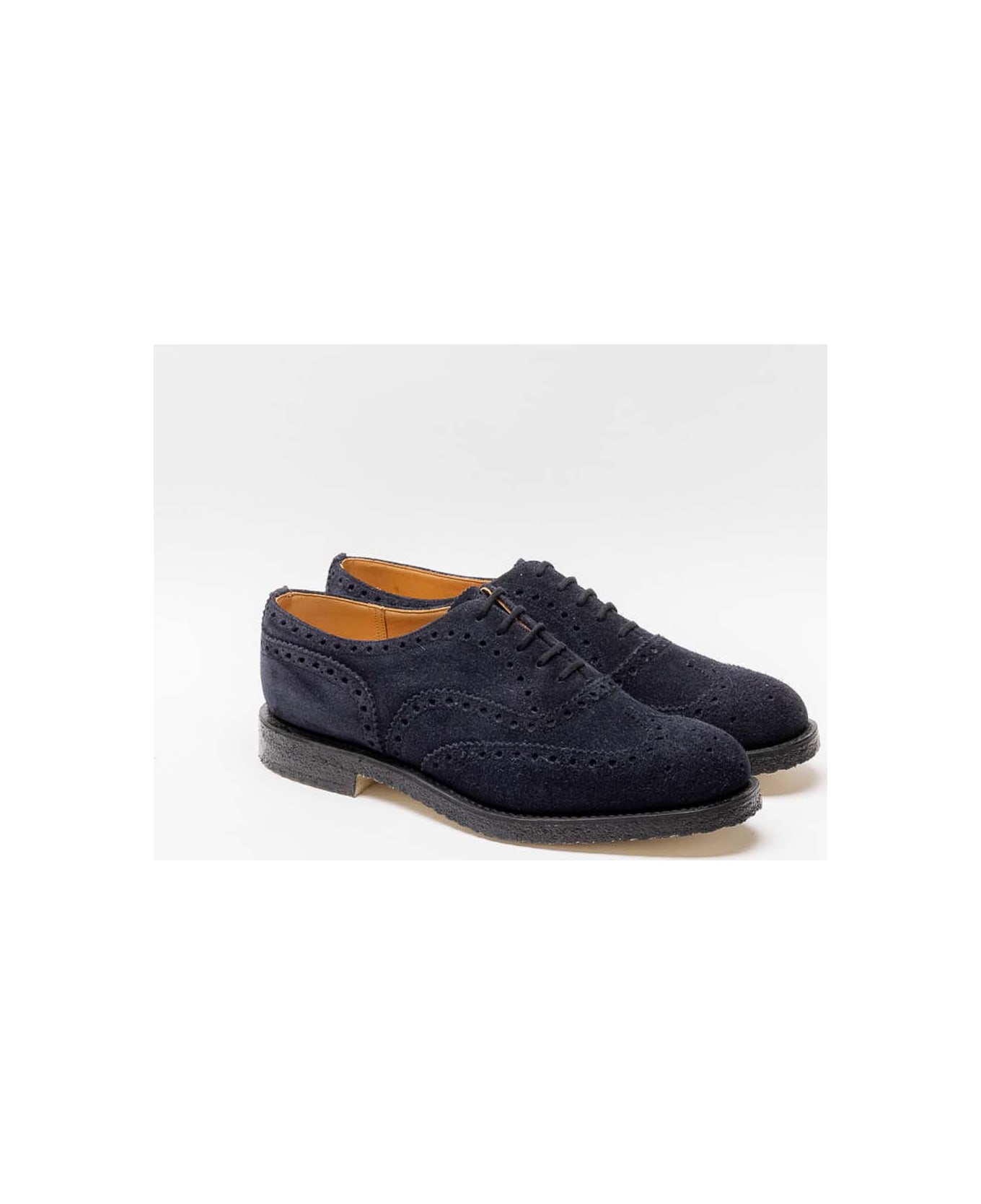 Church's Fairfield 81 Navy Castoro Suede Oxford Shoe (fitting G) - Blu