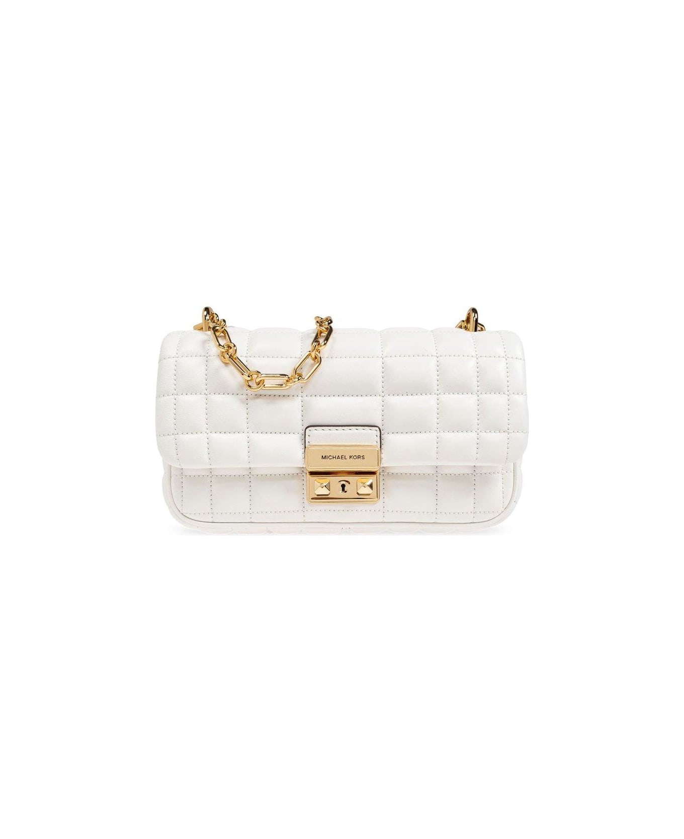 Michael Kors Tribeca Small Quilted Shoulder Bag - Optic White
