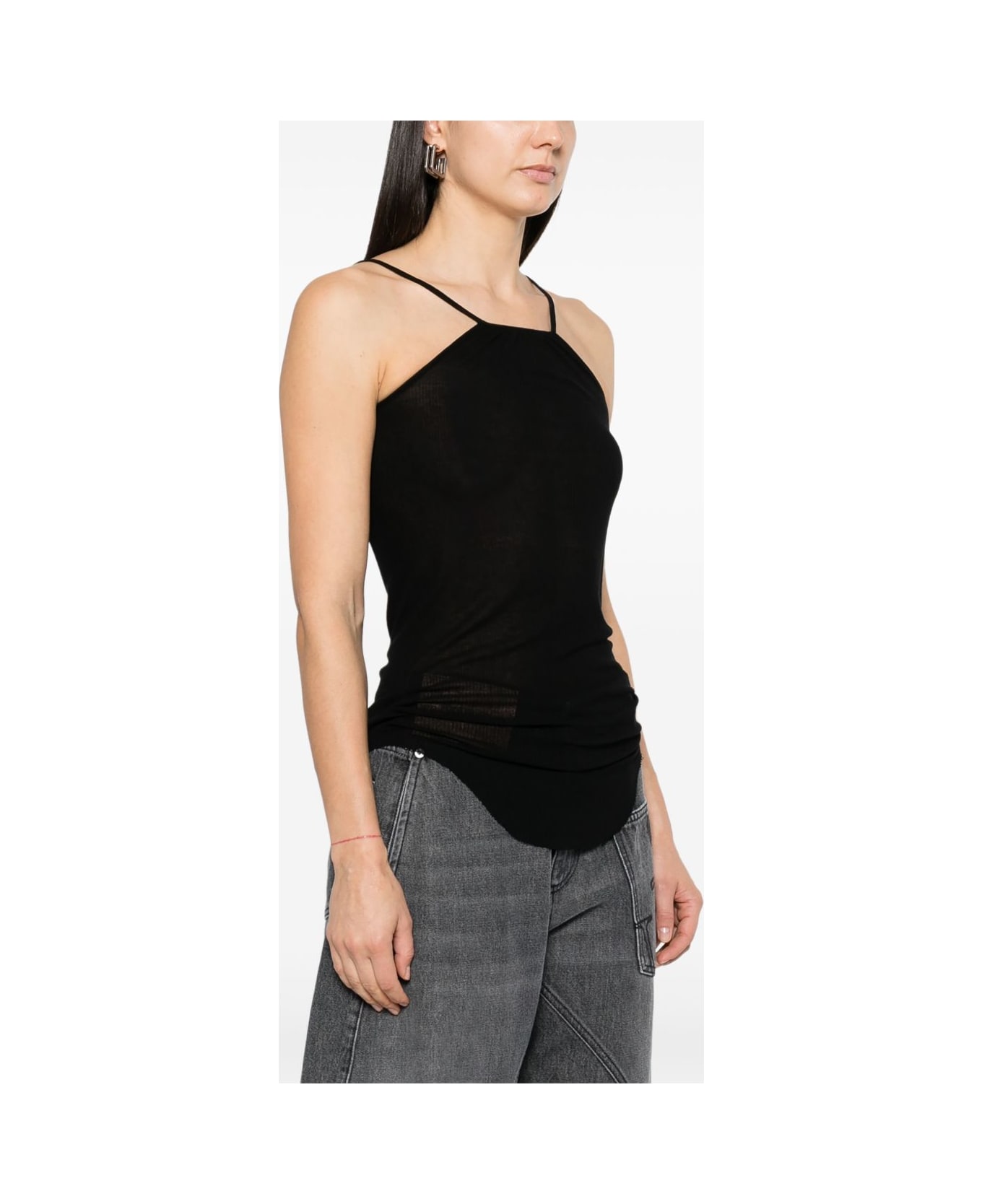 Rick Owens Skorpio Silk Top - Black