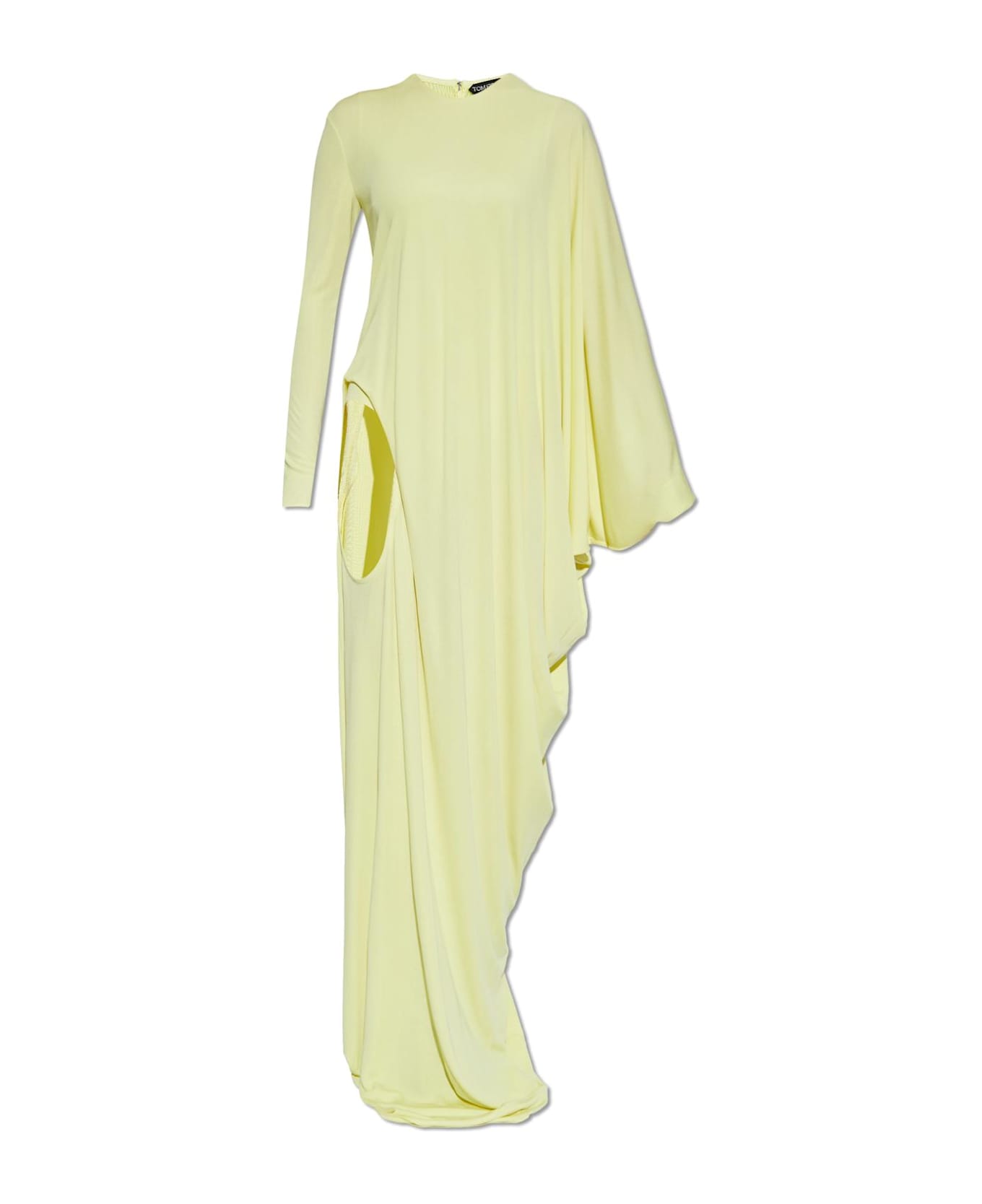 Tom Ford Long Dress With A Slit - CREAM