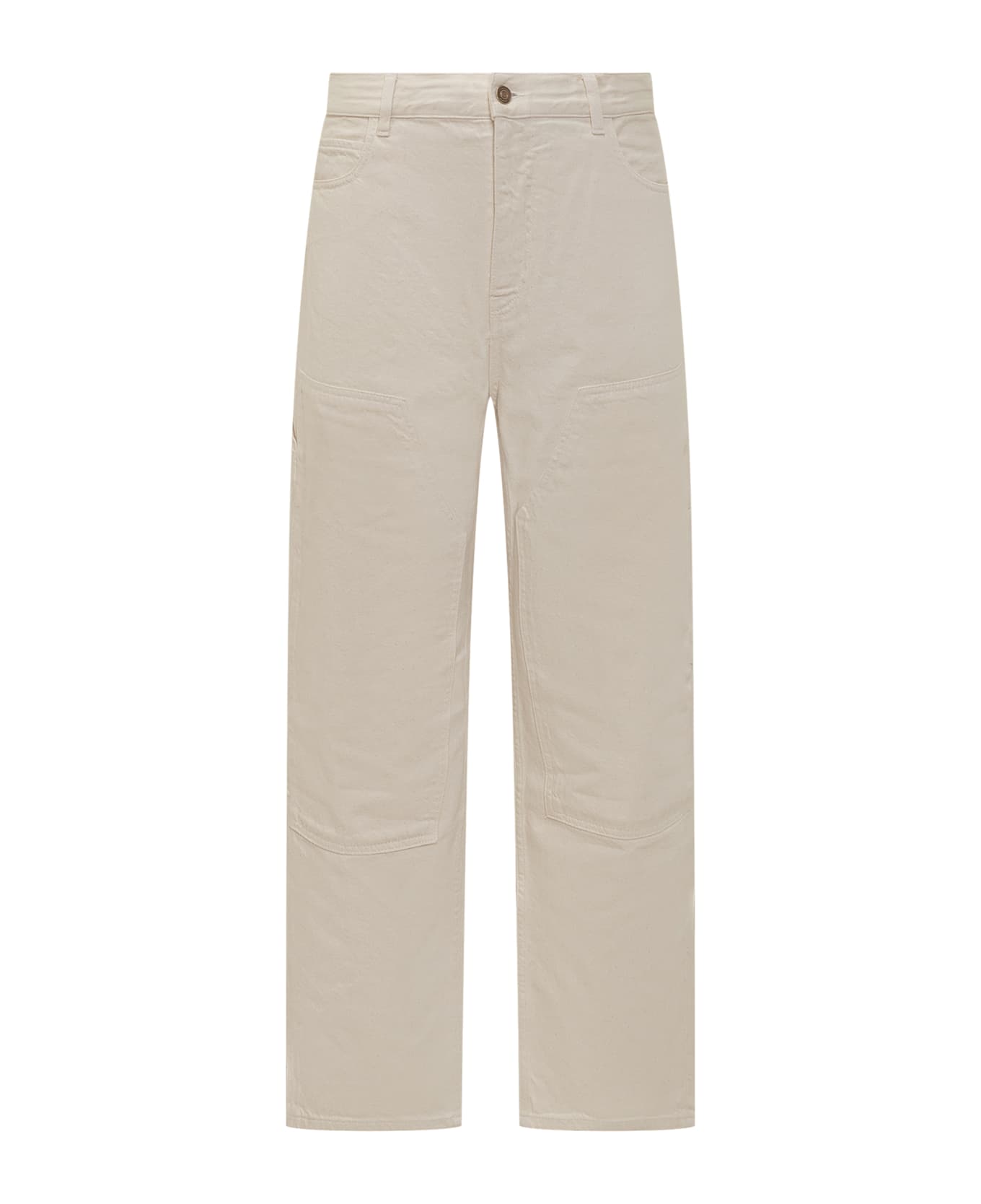 Alanui Straight Leg Denim Pants - WHITE RAW