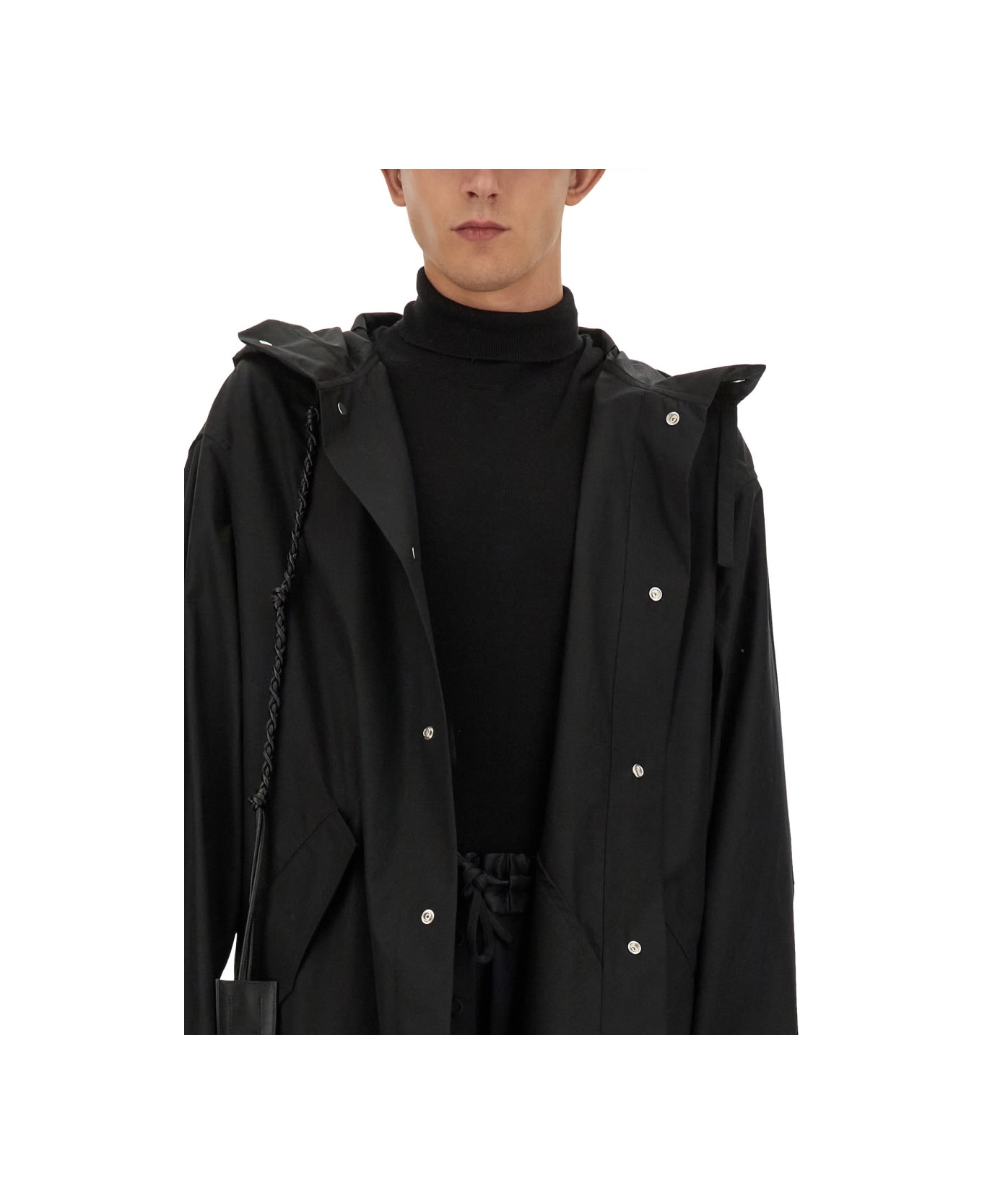 Jil Sander Parka With Logo - Black