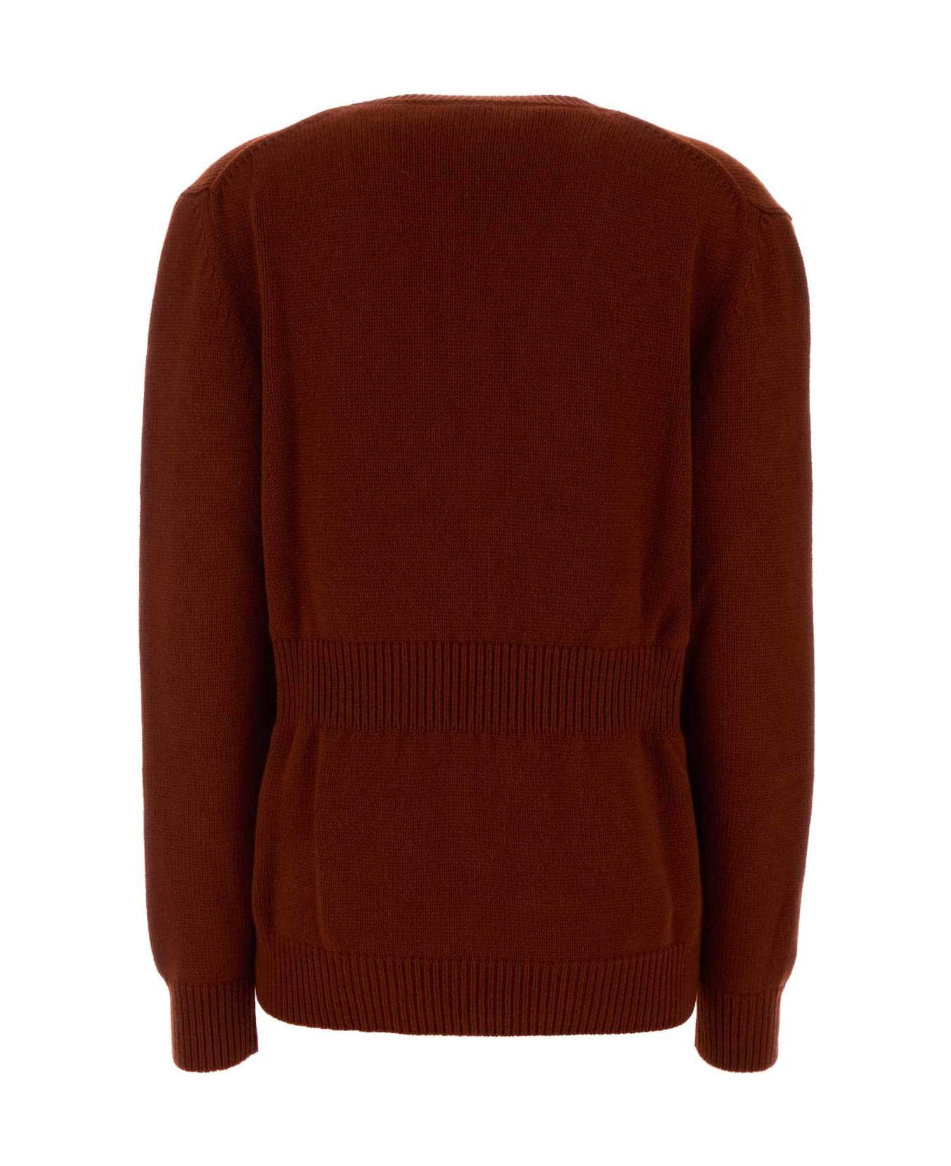 Fendi Brick Stretch Cashmere Sweater - RUST-25