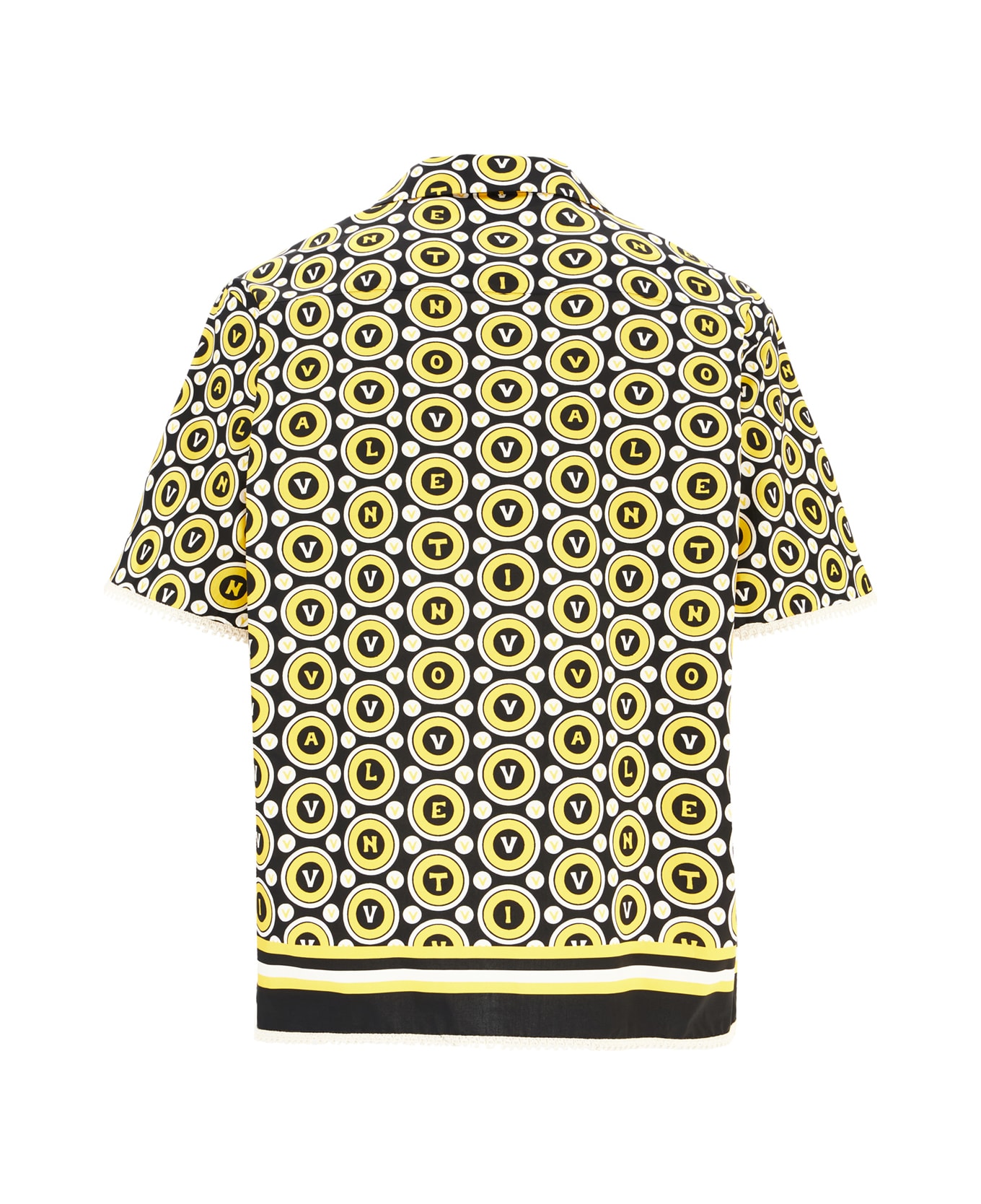 Valentino Garavani Printed Poplin Shirt - NERO GIALLO AVORIO
