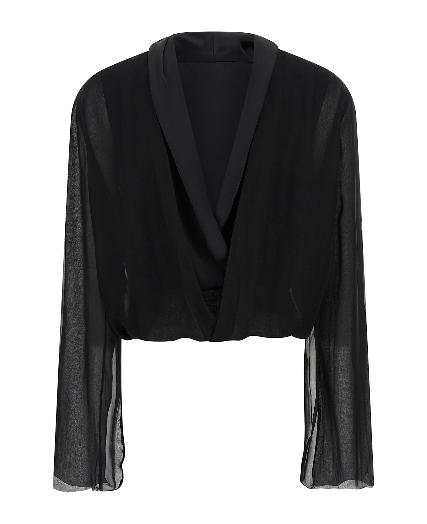 Alberta Ferretti Chiffon Shirt - Black  