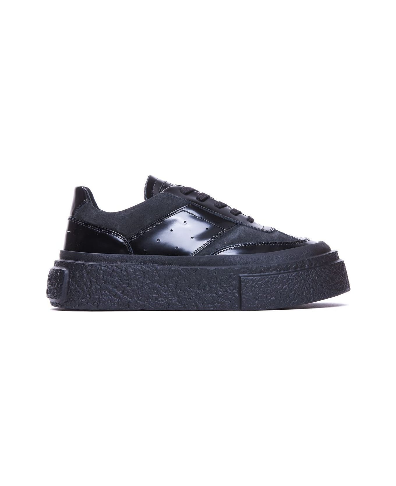 MM6 Maison Margiela Gambetta Lace-up Sneakers - Black/Stretch Limo