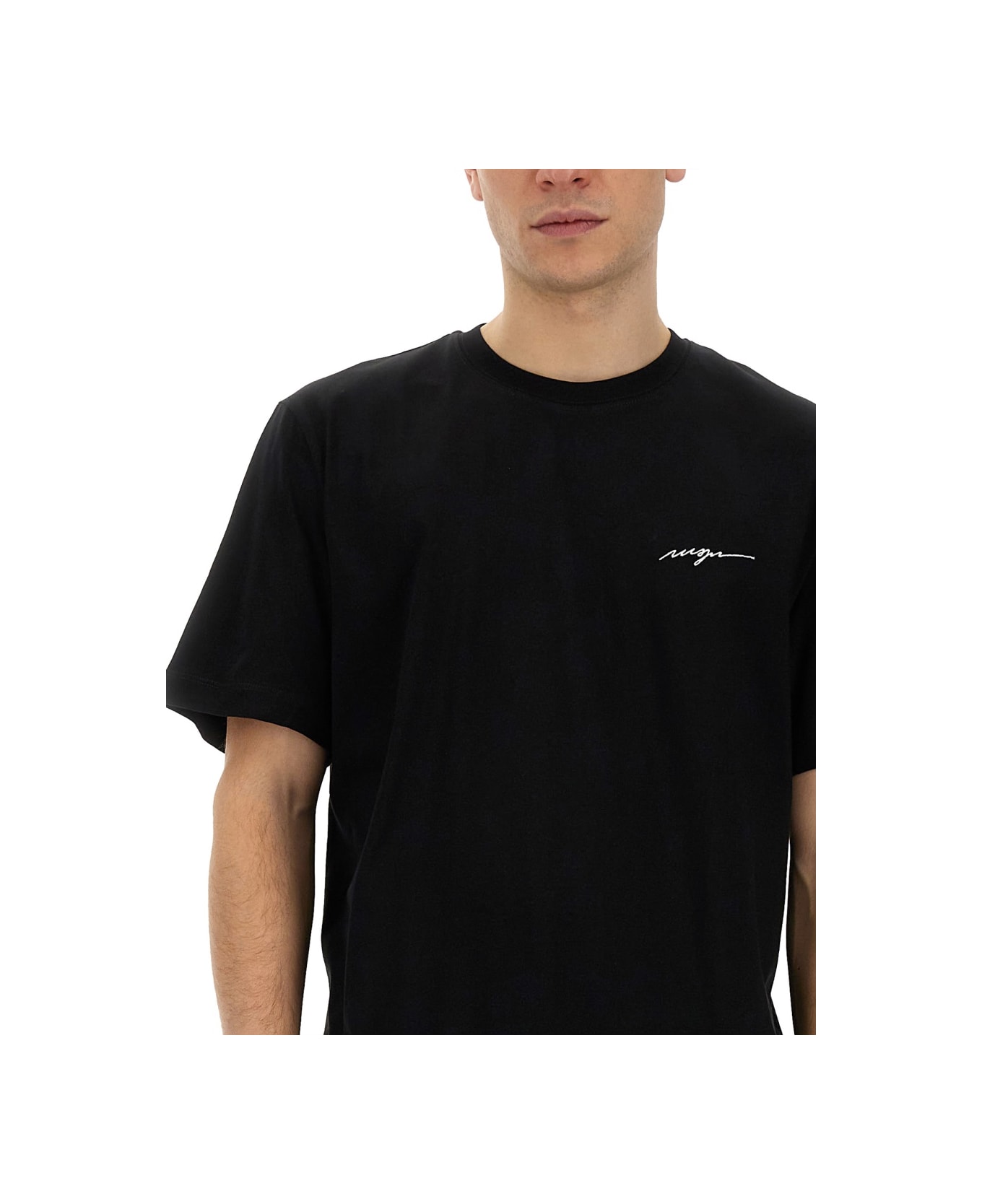 MSGM T-shirt With Logo - BLACK
