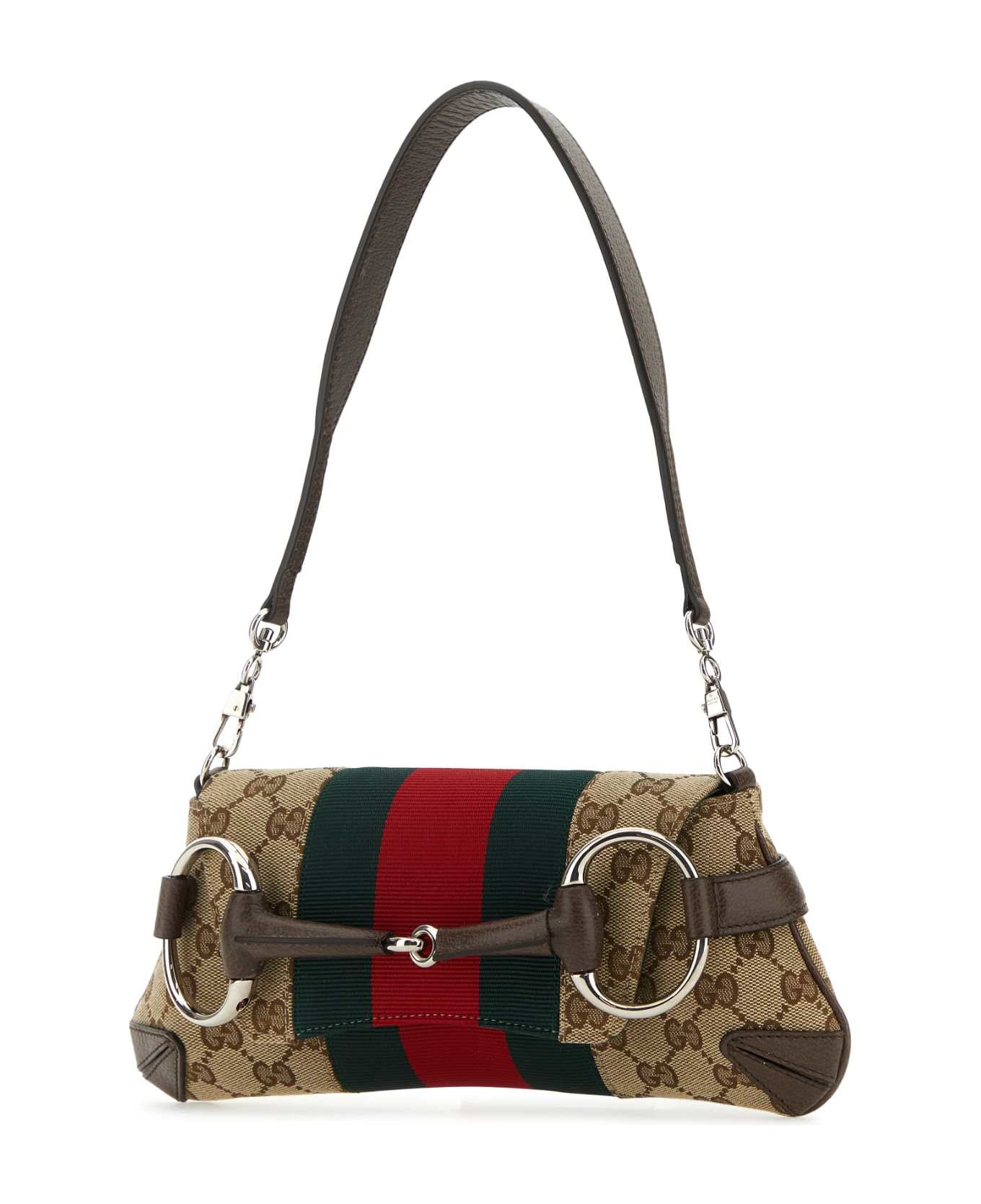 Gucci Original Gg Fabric Small Gucci Horsebit Chain Shoulder Bag - 8747
