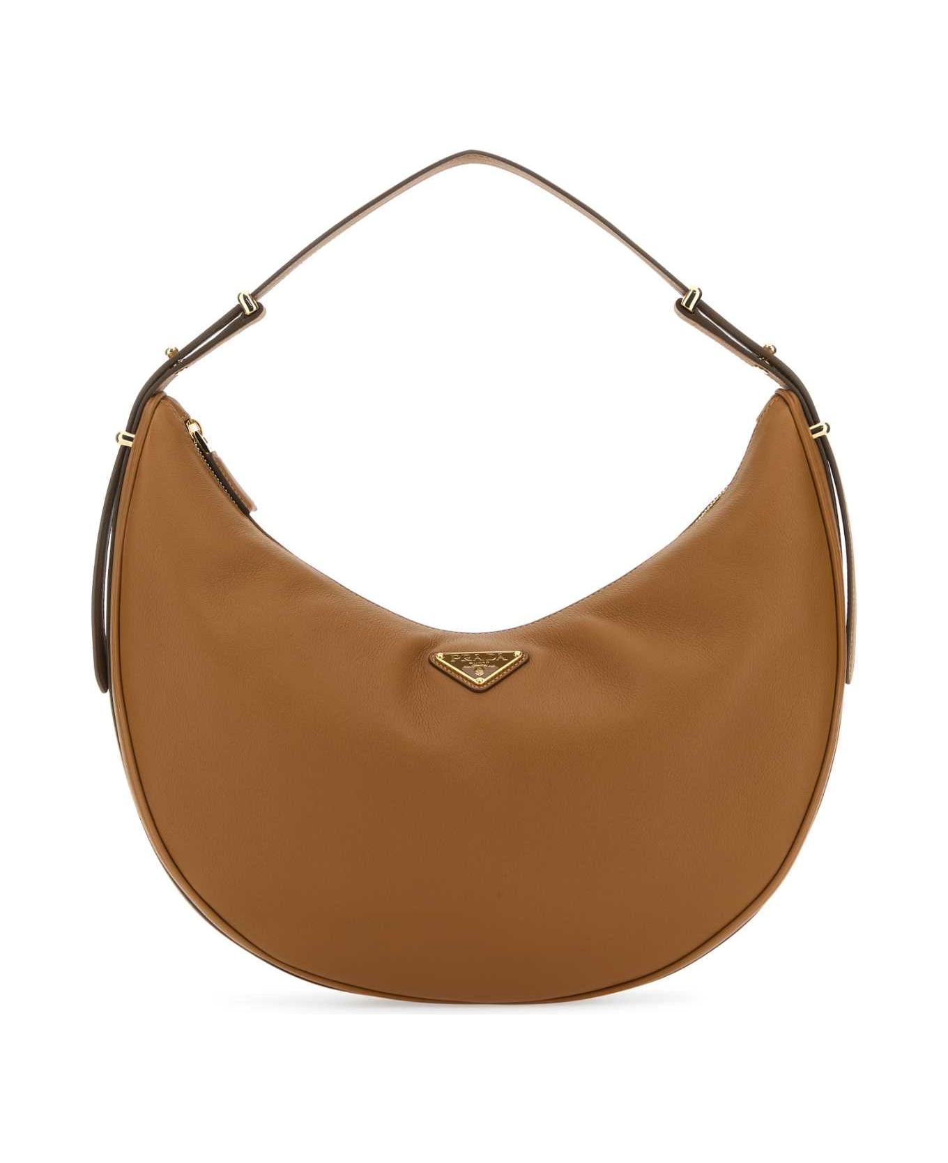 Prada Caramel Leather Big Arquã¨ Handbag - CARAMEL0