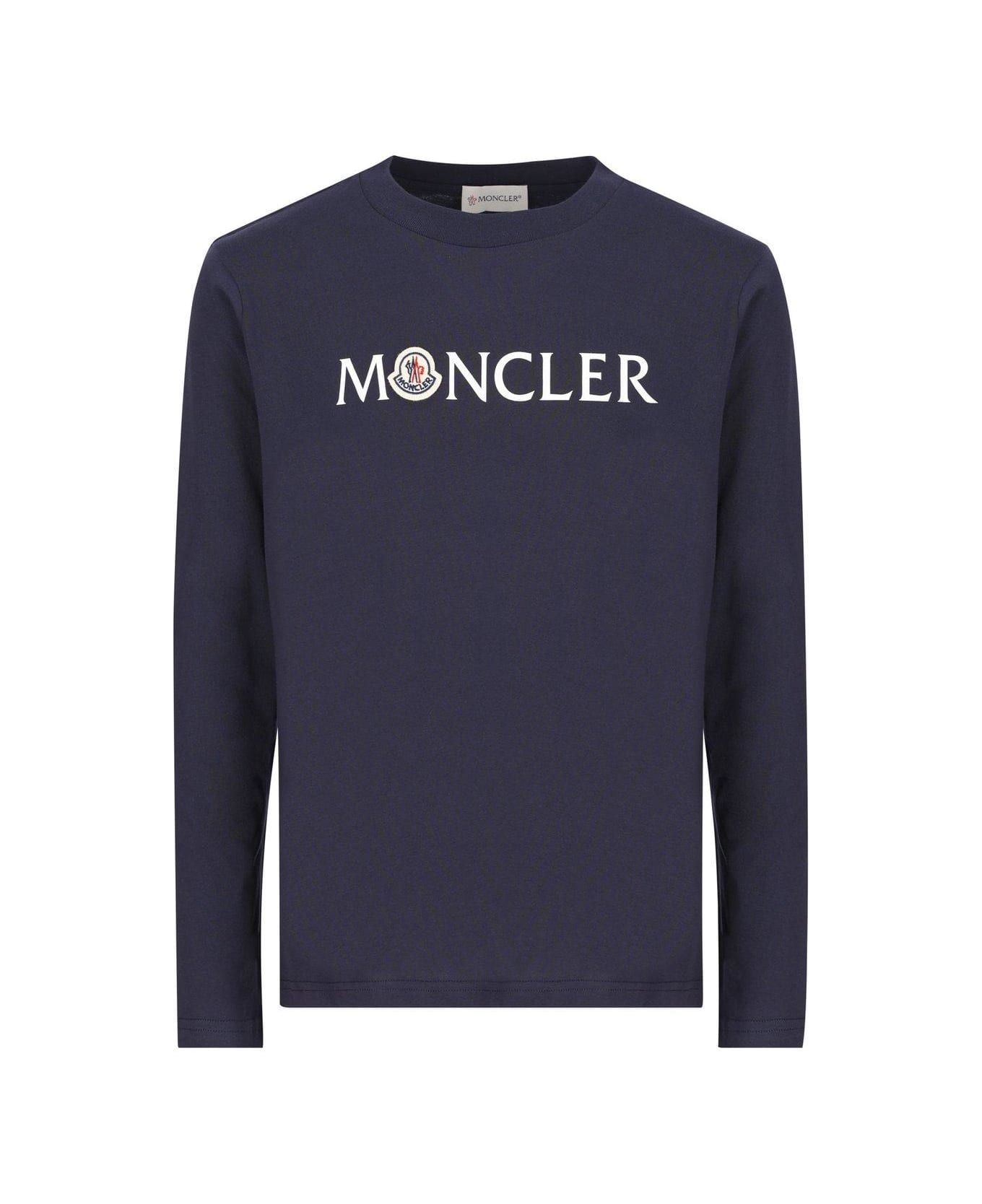 Moncler Logo-patch Long-sleeved Crewneck T-shirt