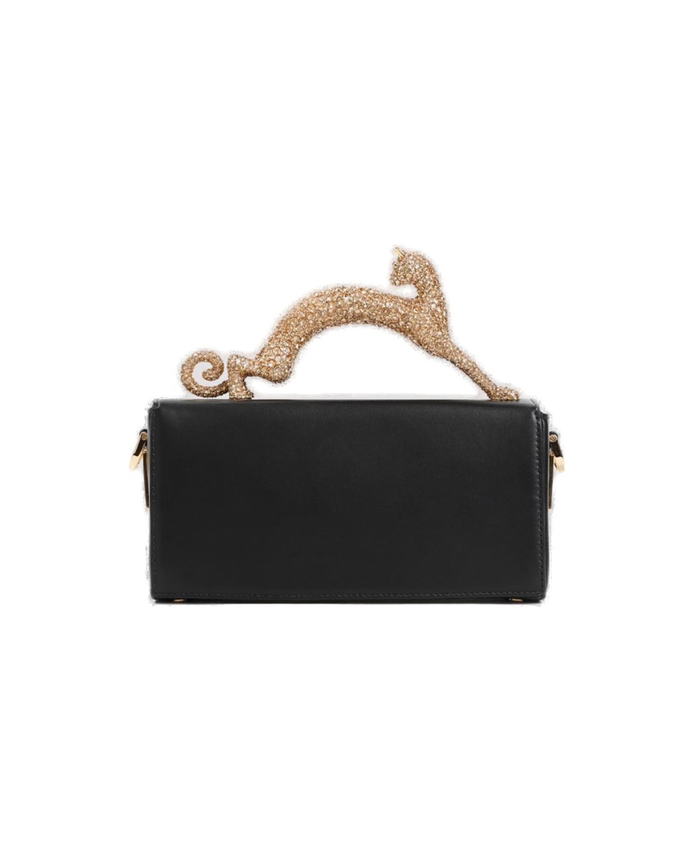 Lanvin Small Pencil Cat Embellished Tote Bag - Black