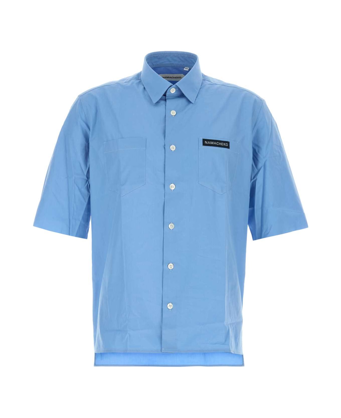 Namacheko Cerulean Blue Poplin Guardia Shirt - SKYBLUE
