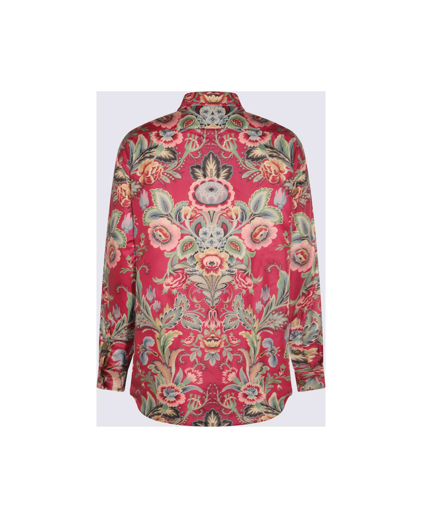 Etro Multicolor Down Jacket - AUBERGINE