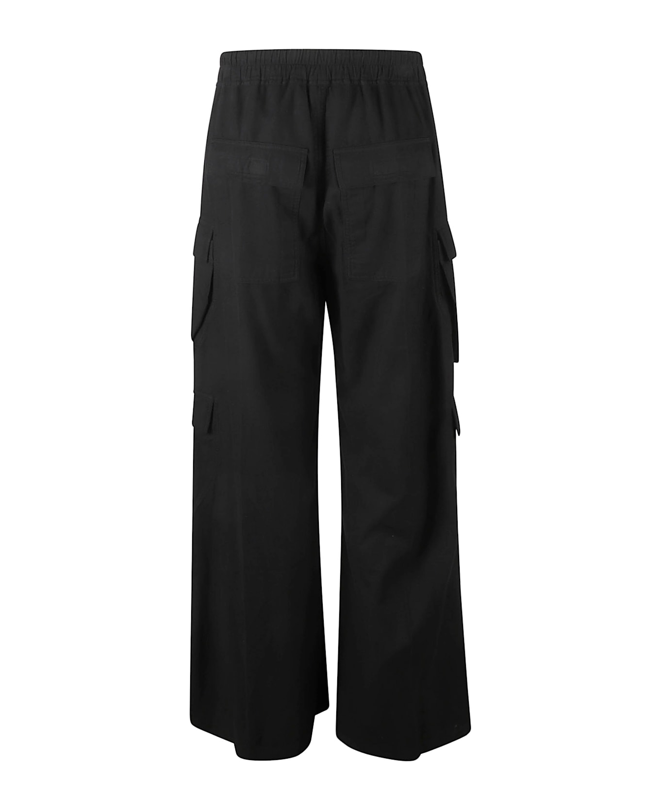 Rick Owens Cargo Loose Fit Laced Trousers - Black