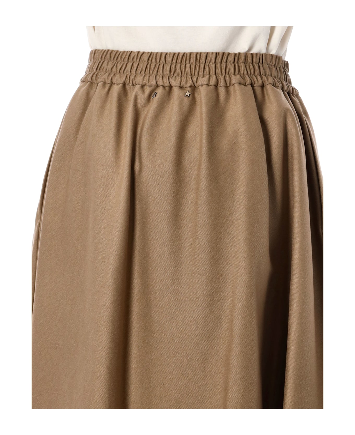 Golden Goose Midi Circle Skirt - KHAKI BIEGE