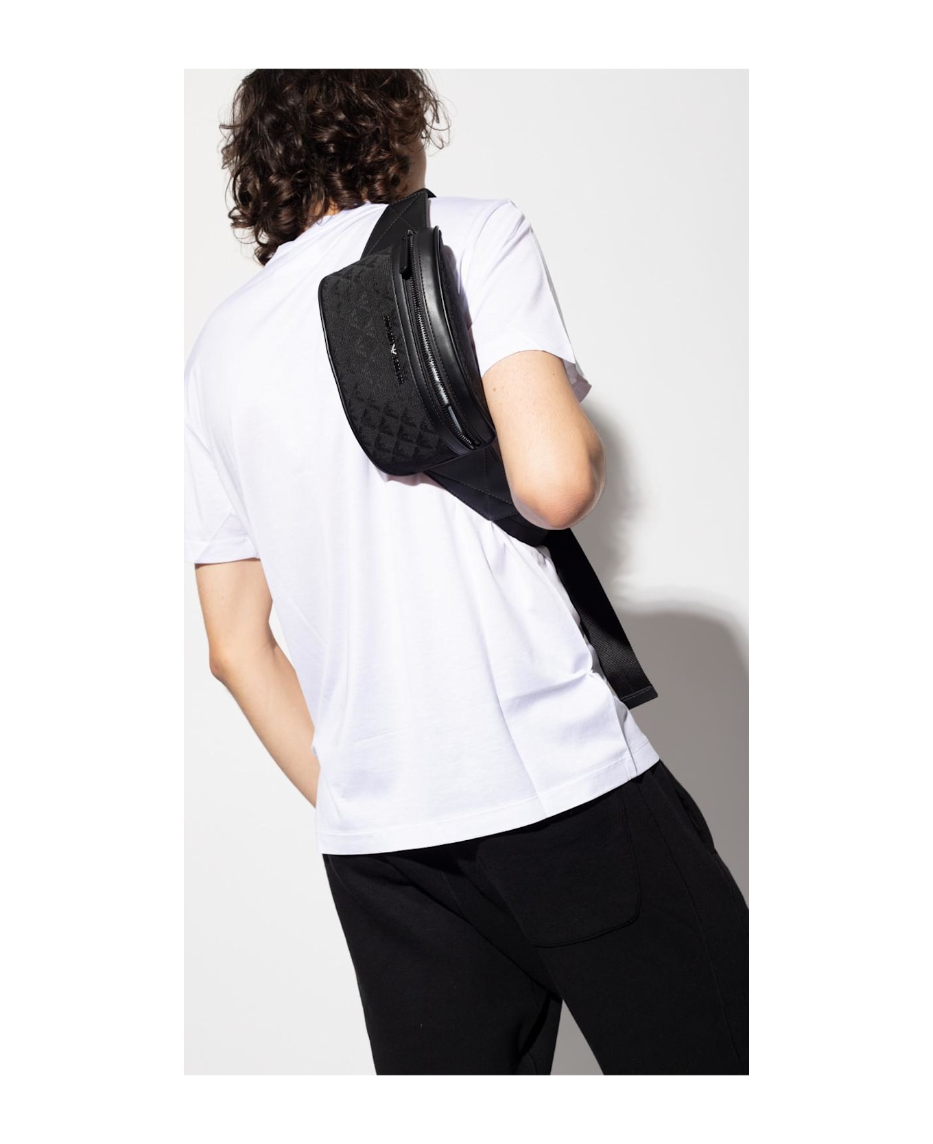 Emporio Armani Belt Bag With Logo - Black