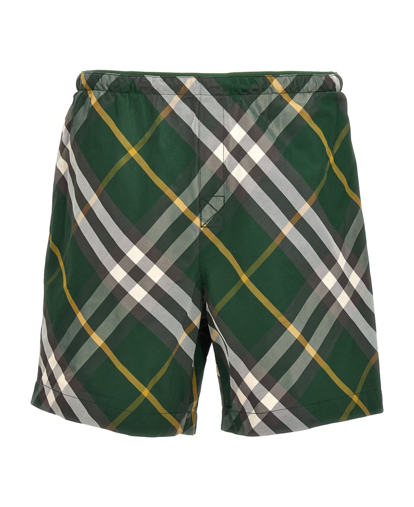 Burberry Check Swim Shorts - Green 水着