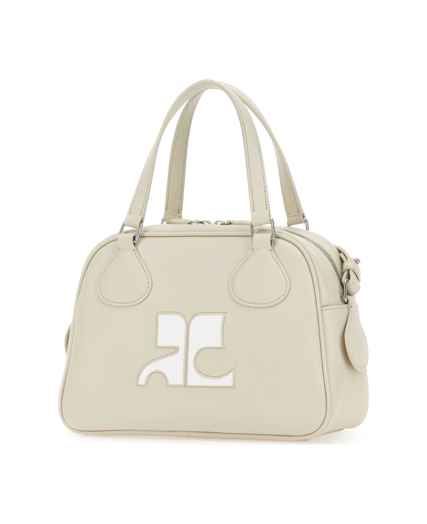 Courrèges Sand Leather Reedition Handbag - MASTICGREY