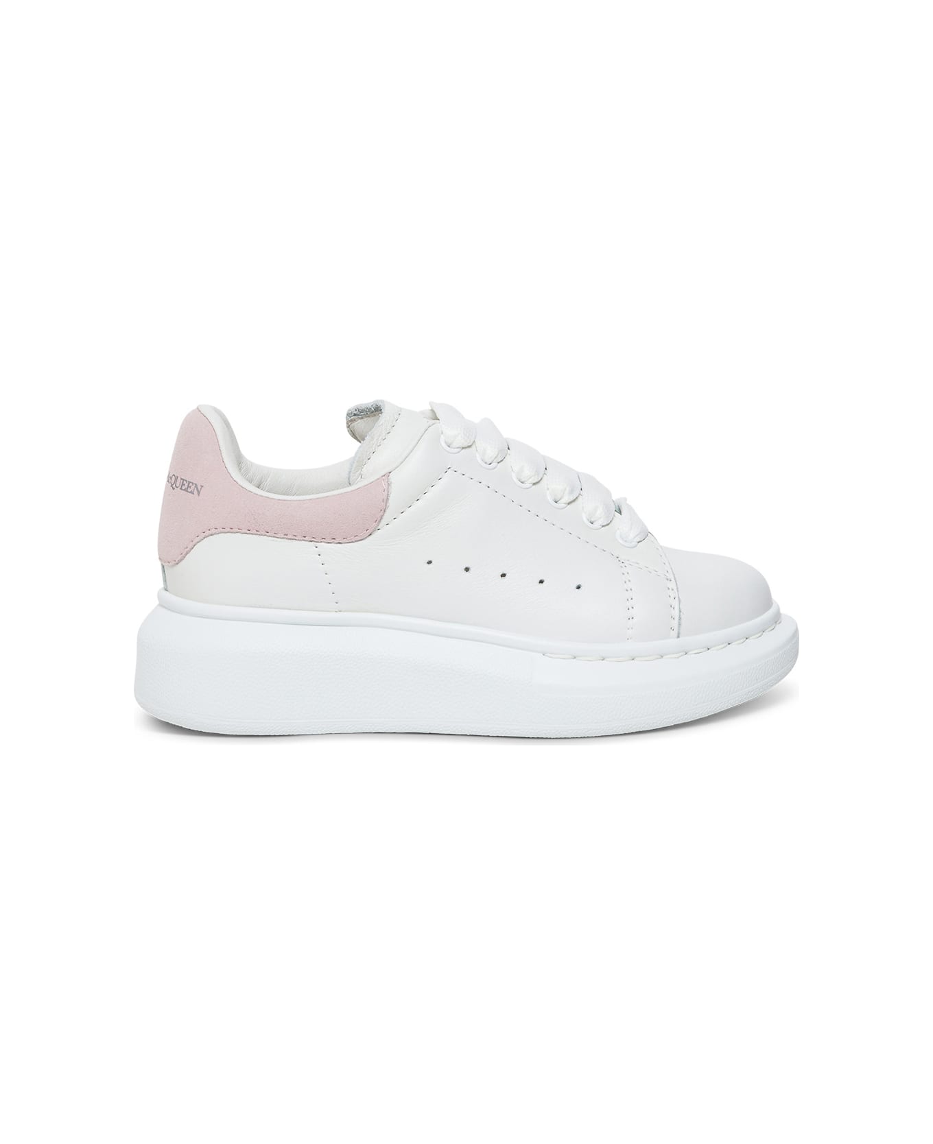 Alexander McQueen White Leather Oversize Sneakers - White