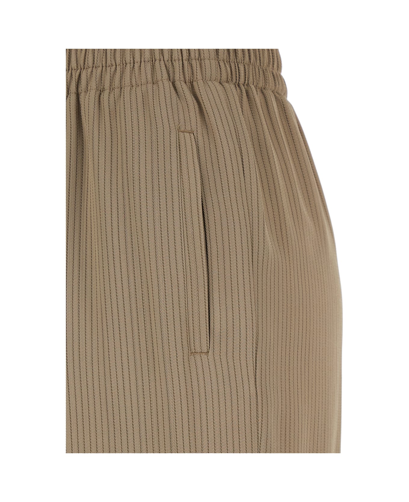 Golden Goose Beige Pinstriped Trousers - Travertine