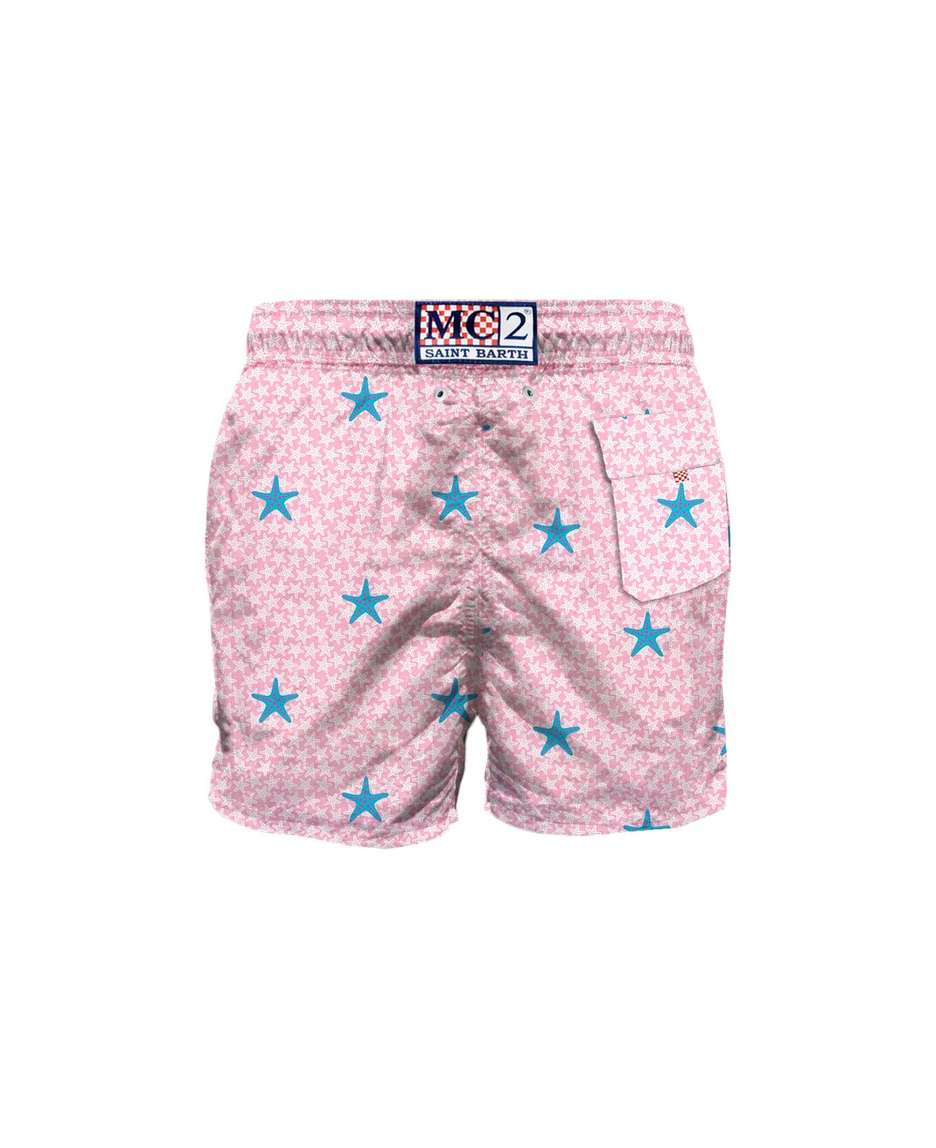 MC2 Saint Barth Embroidered Seastar Swim Shorts - PINK