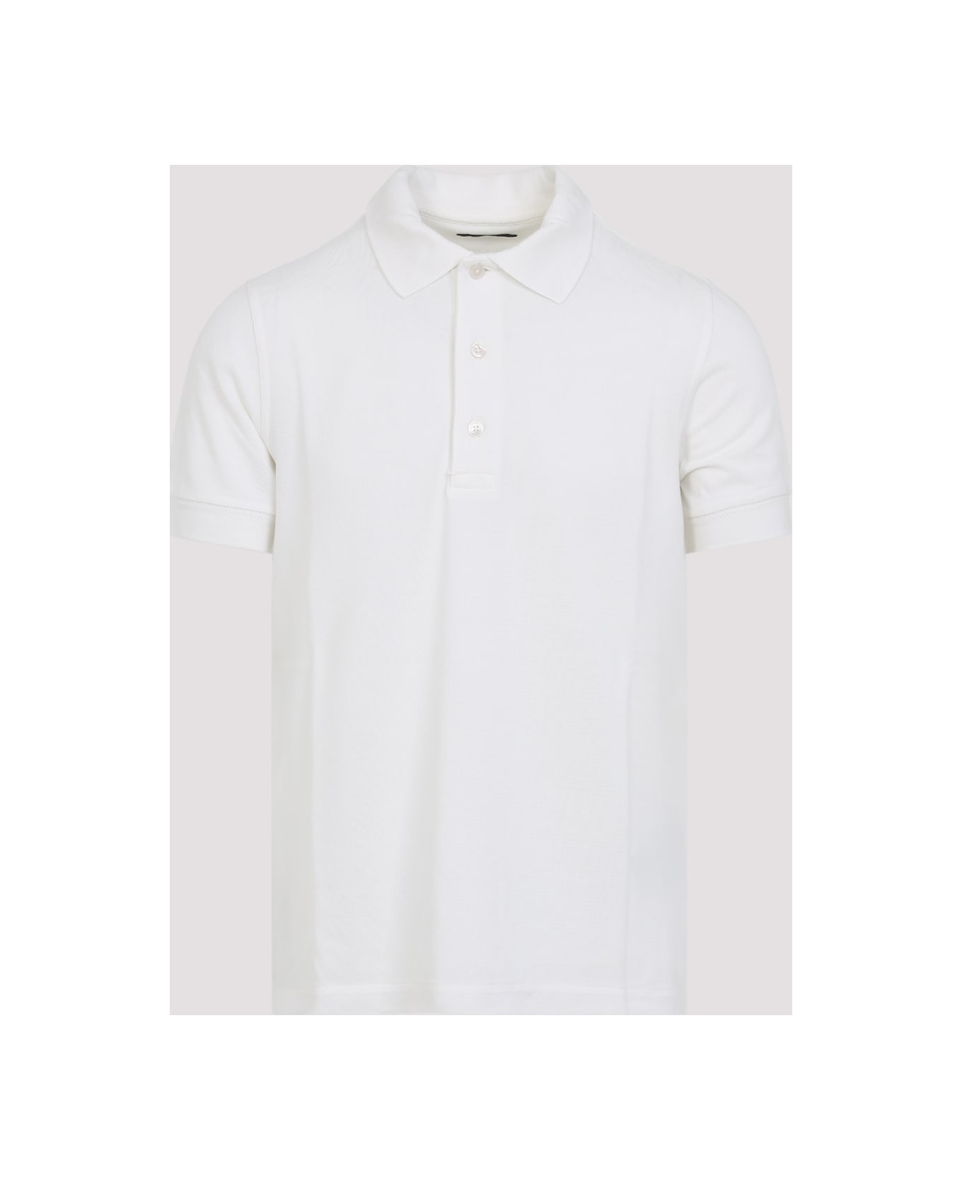 Tom Ford Lyocell Polo - Wad Off White
