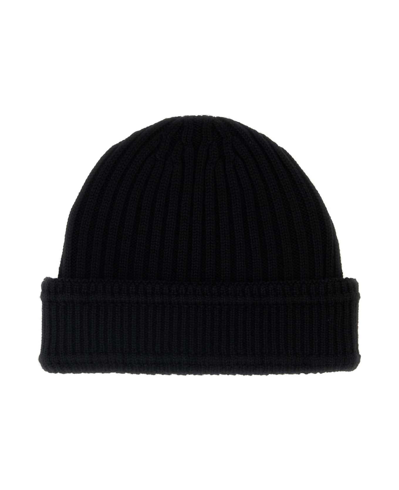 Burberry Black Wool Beanie - BLACK
