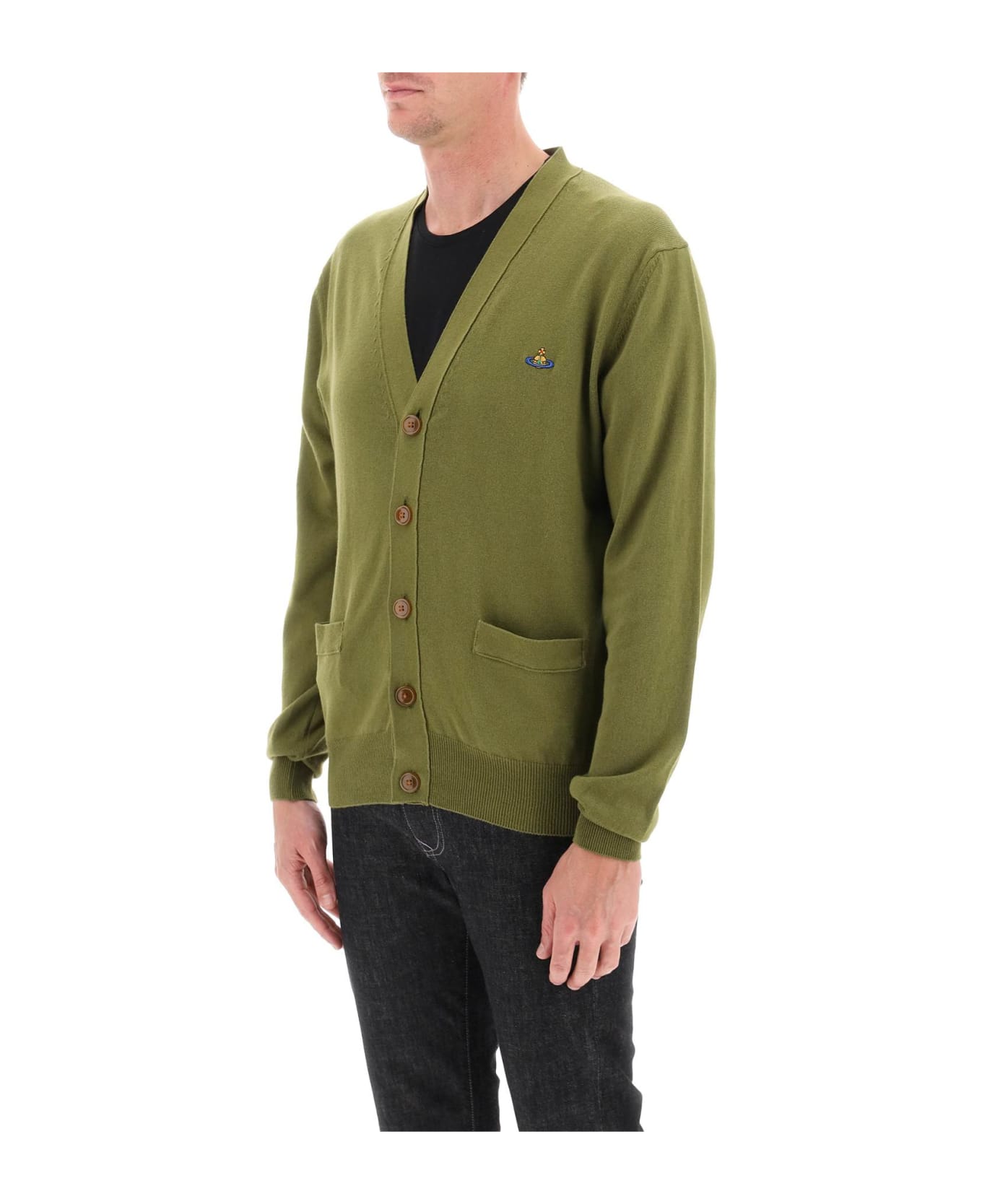 Vivienne Westwood Cardigan With Orb Embroidery - SAGE (Green)