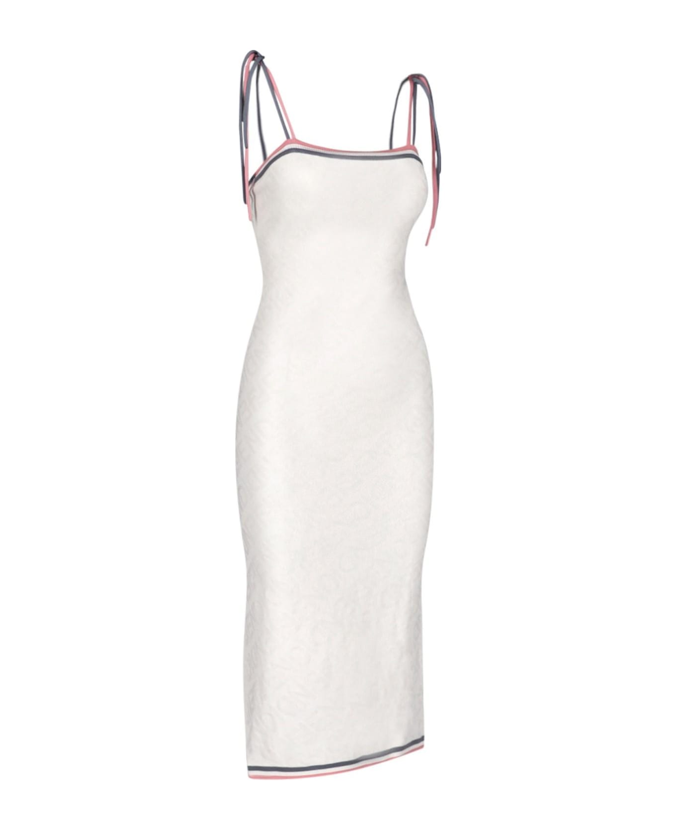 Fendi Logo Midi Dress - White