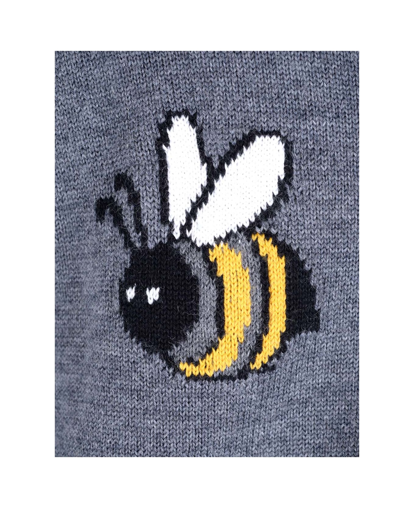 Thom Browne Cardigan With Birds And Bees - Grey