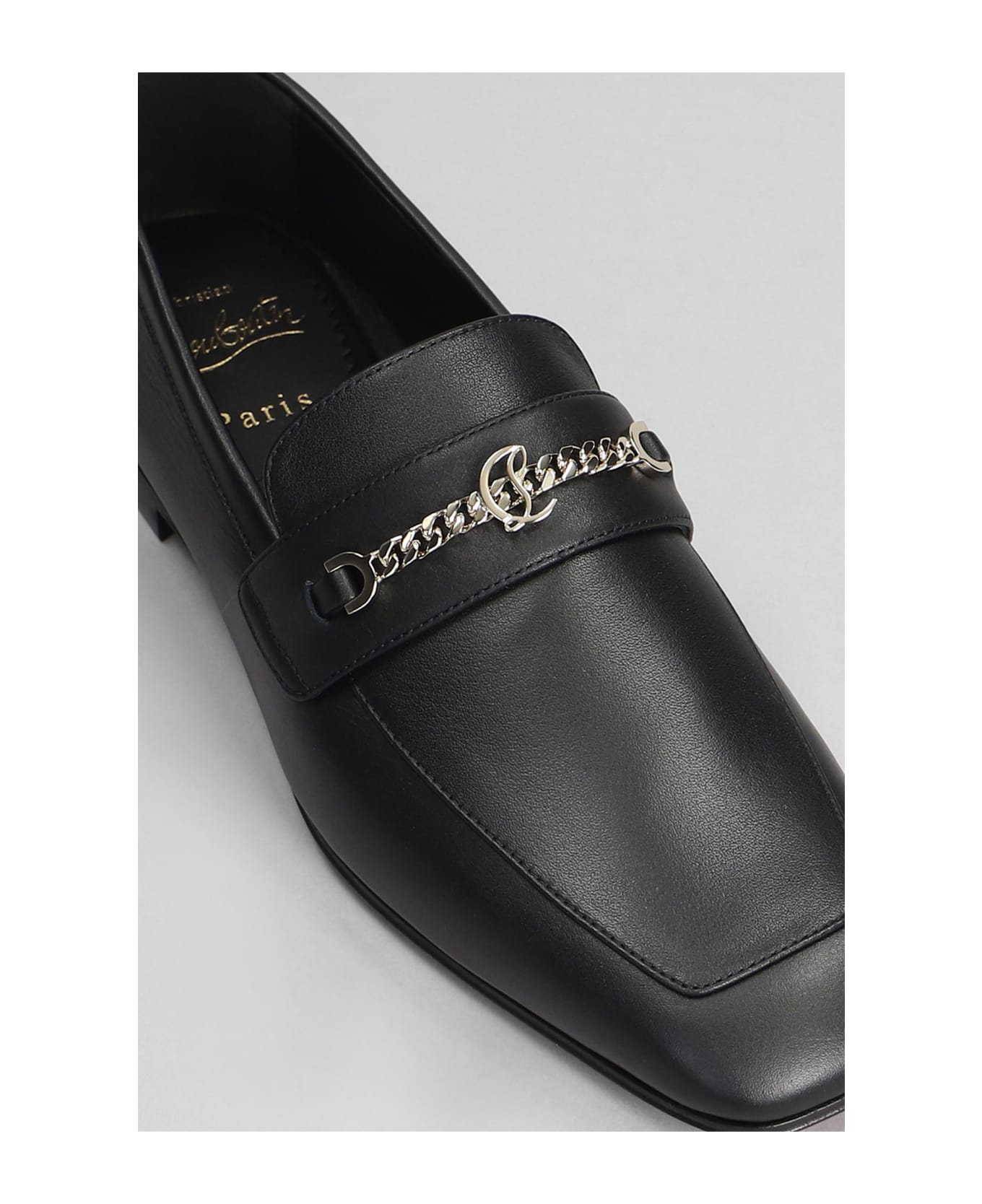 Christian Louboutin Mj Loafers In Black Leather - black