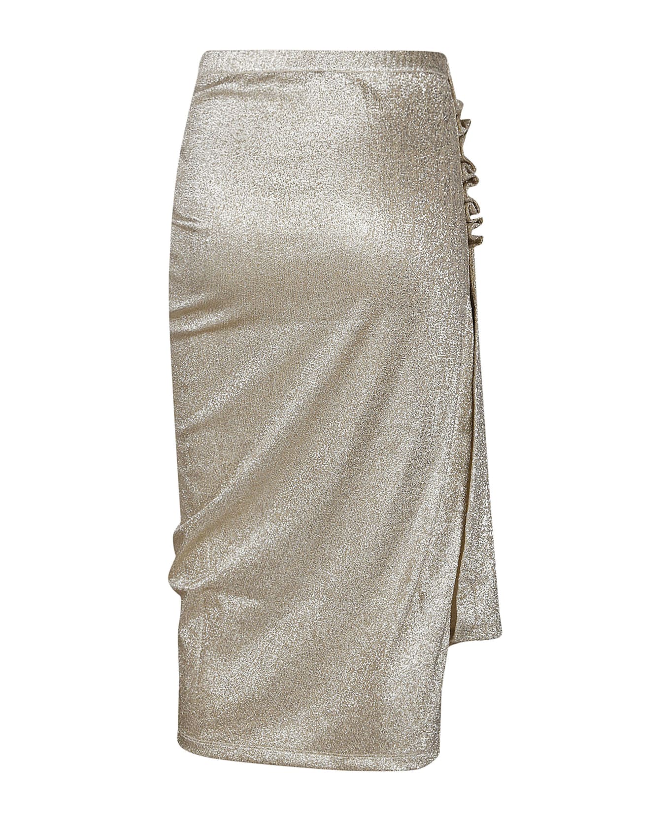 Paco Rabanne Midi Skirt - Silver/gold