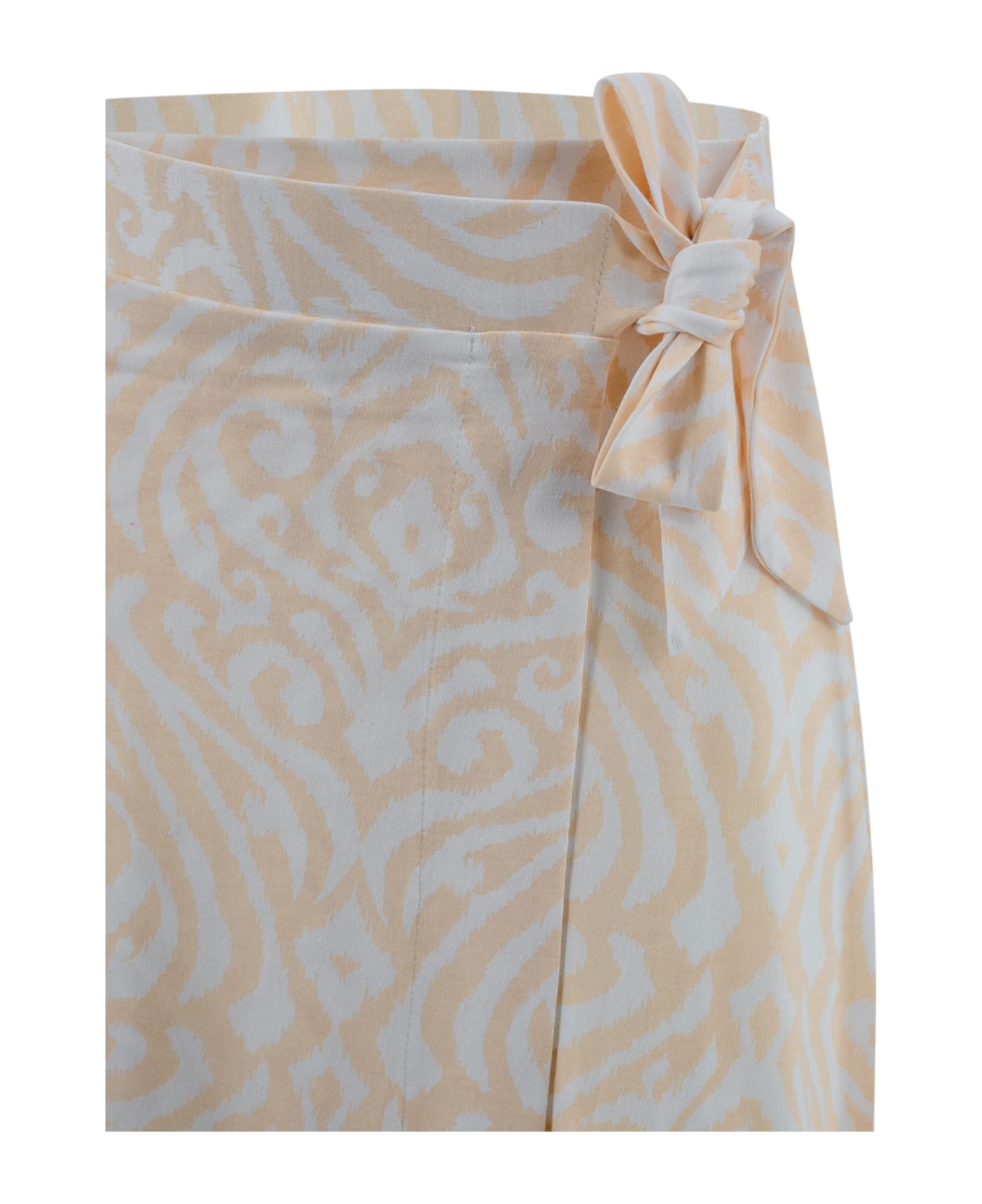 Surkana Long Printed Crisscross Skirt - Crudo
