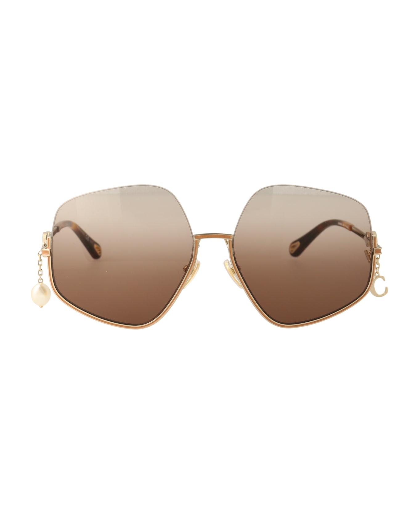 Chloé Eyewear Ch0068s Sunglasses - 003 GOLD GOLD BROWN サングラス