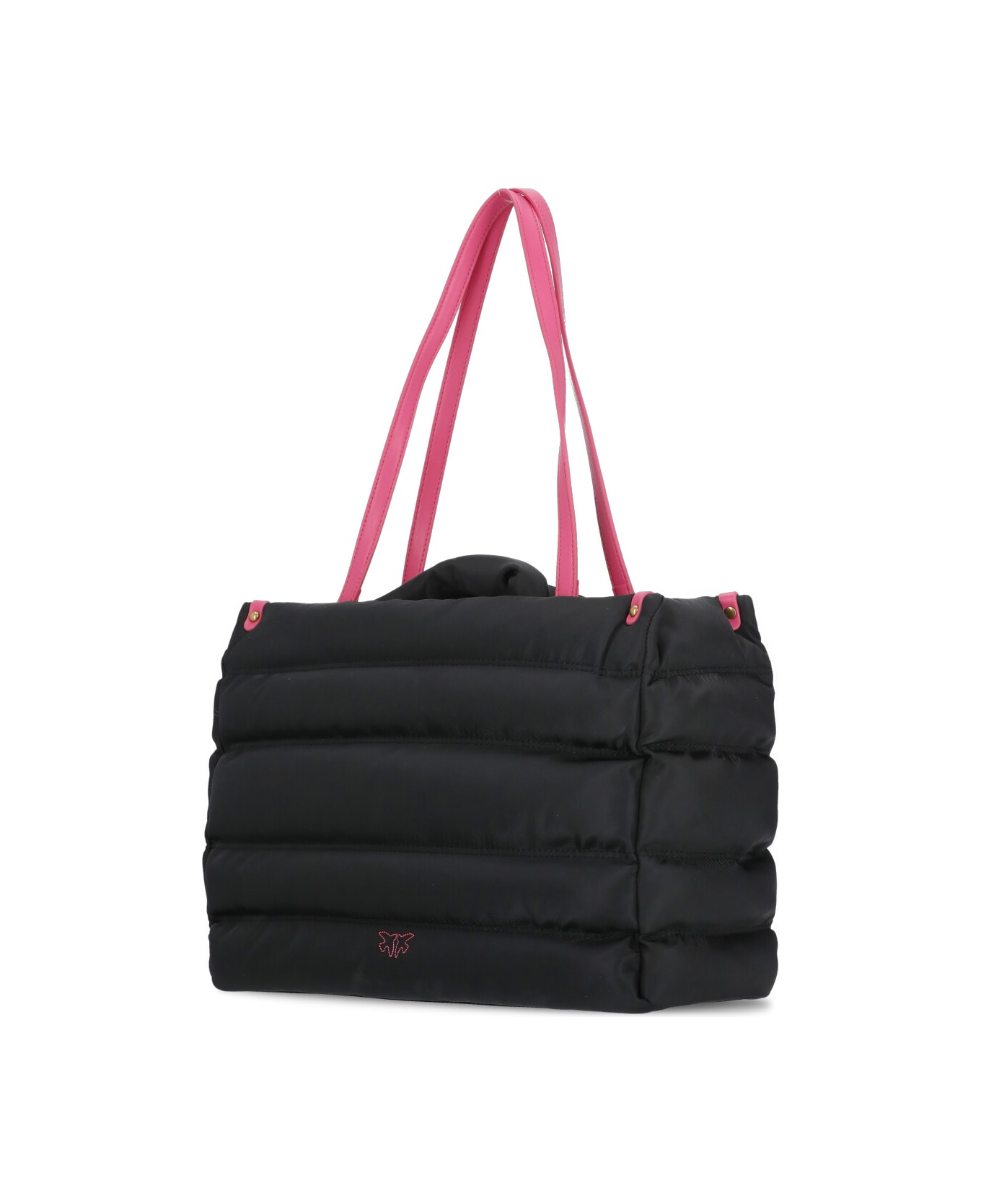 Pinko Logo Studded Padded Hand Bag - Black
