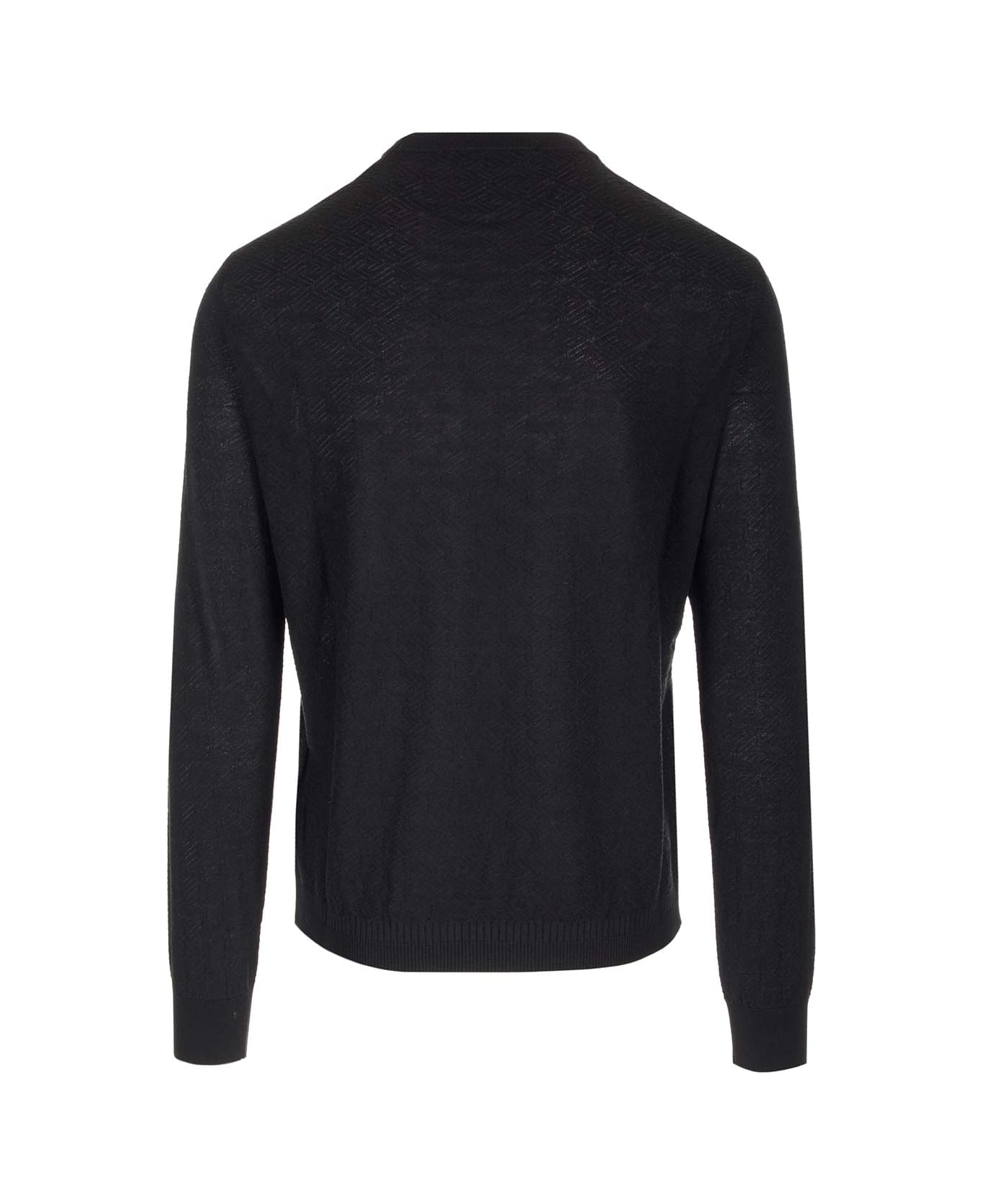 Versace Black 'la Greca' Sweater - black