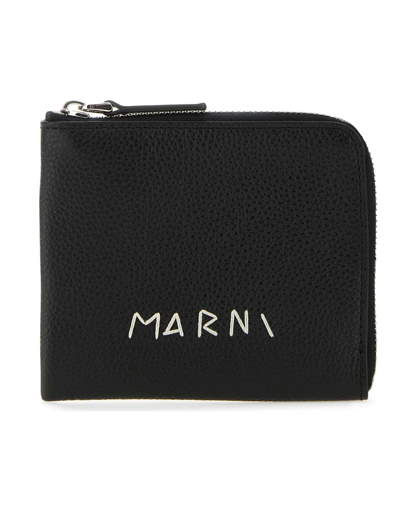 Marni Black Leather Wallet - BLACK