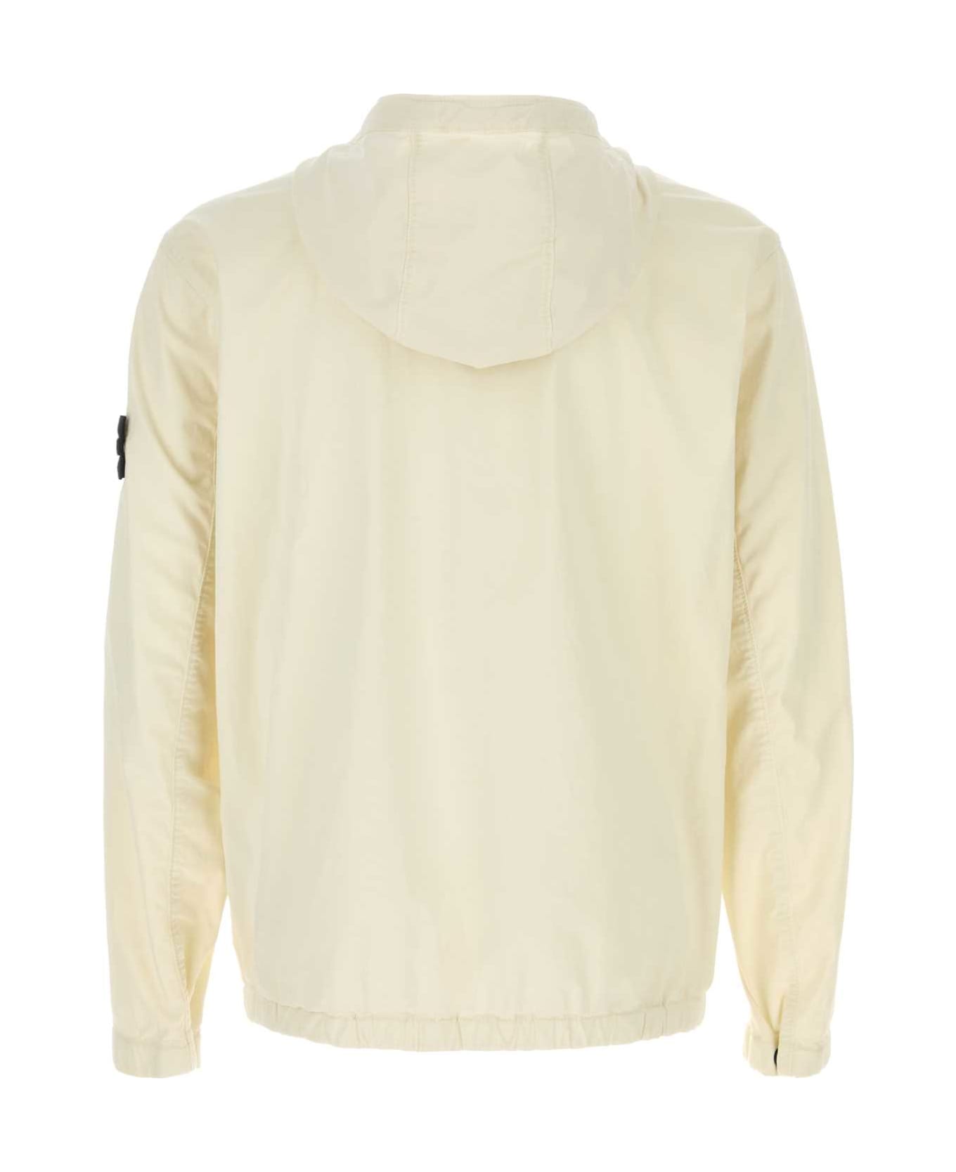 Stone Island Ivory Stretch Cotton Jacket - IVORY
