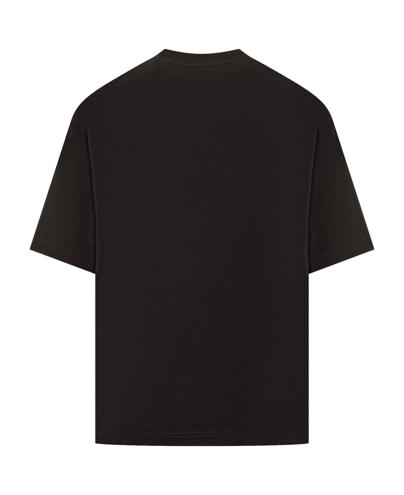 Lanvin Logo Embroidered Regular T-shirt - Black シャツ