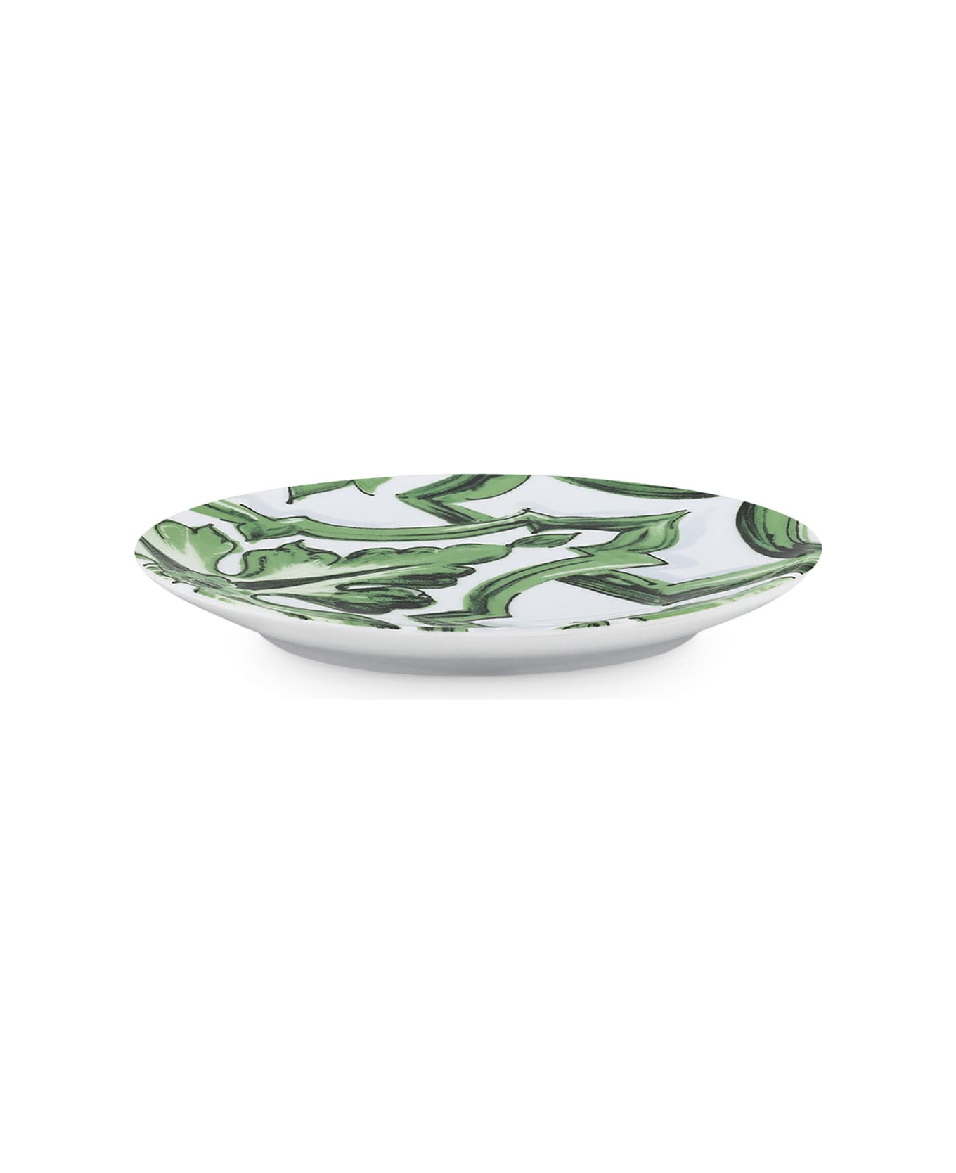 Dolce & Gabbana Set 2 Piatti Pane Maiolica Verde - Bianco e Verde