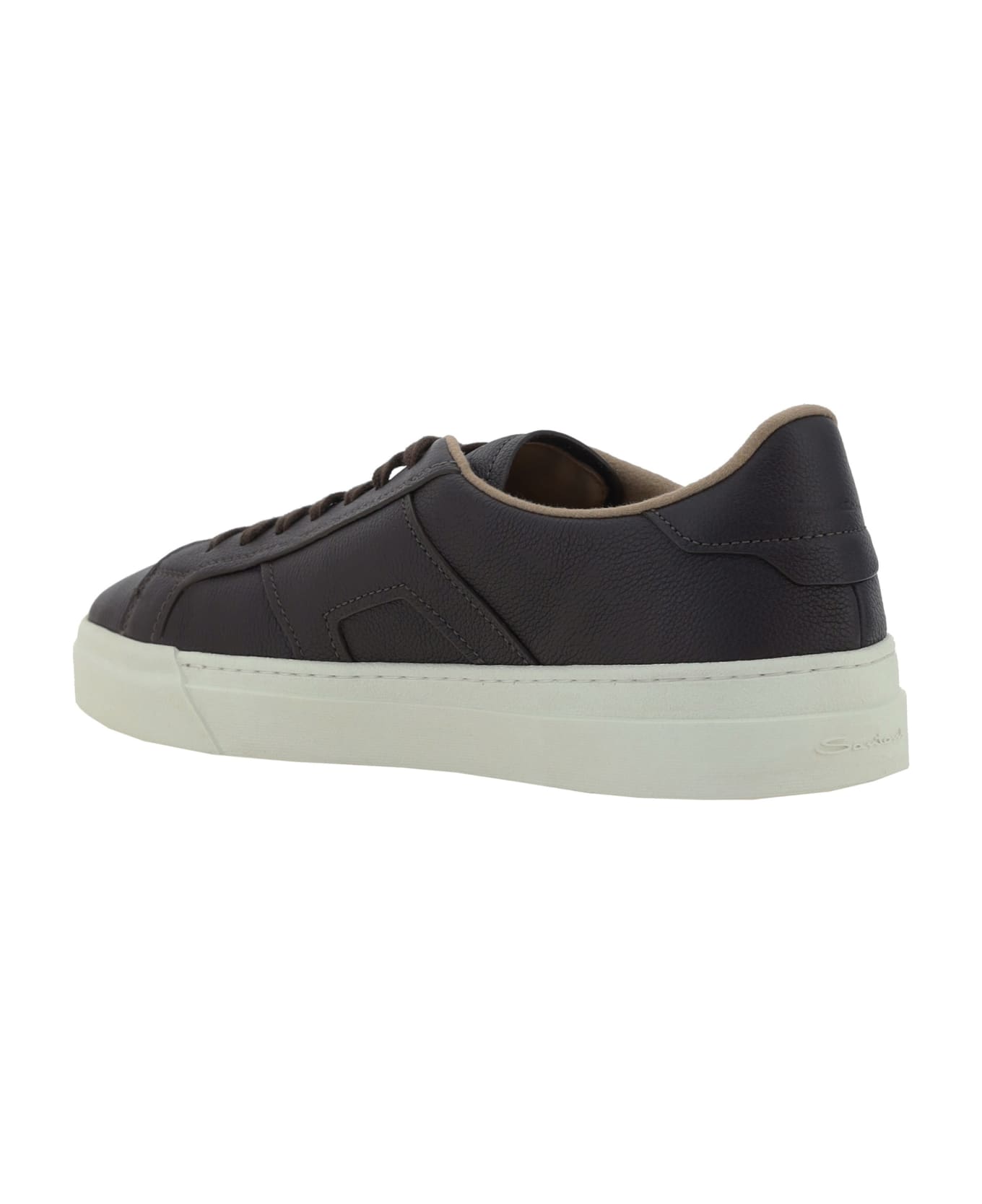 Santoni Double Buckle Sneaker - Brown