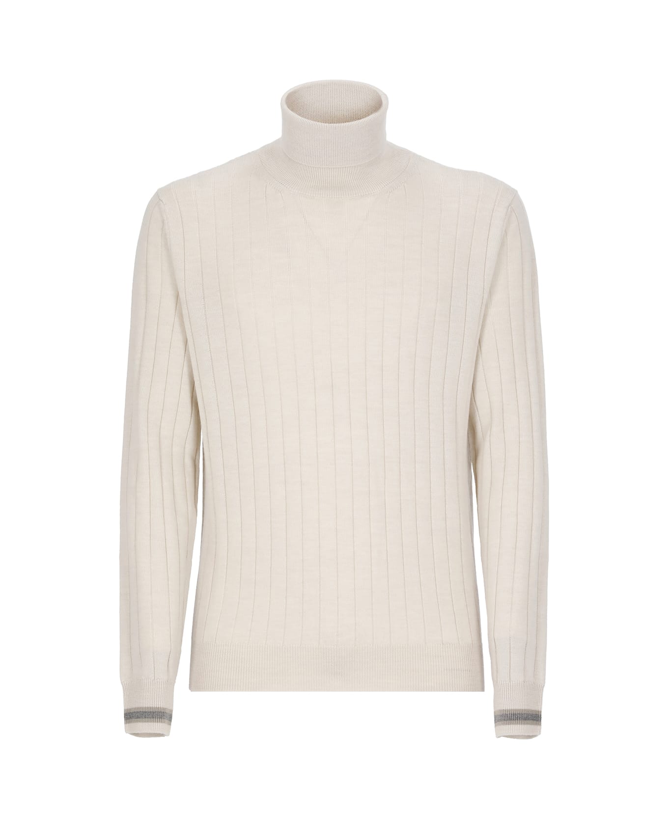 Peserico Virgin Sleeve Sweater - C Bianco+tortora+grigio